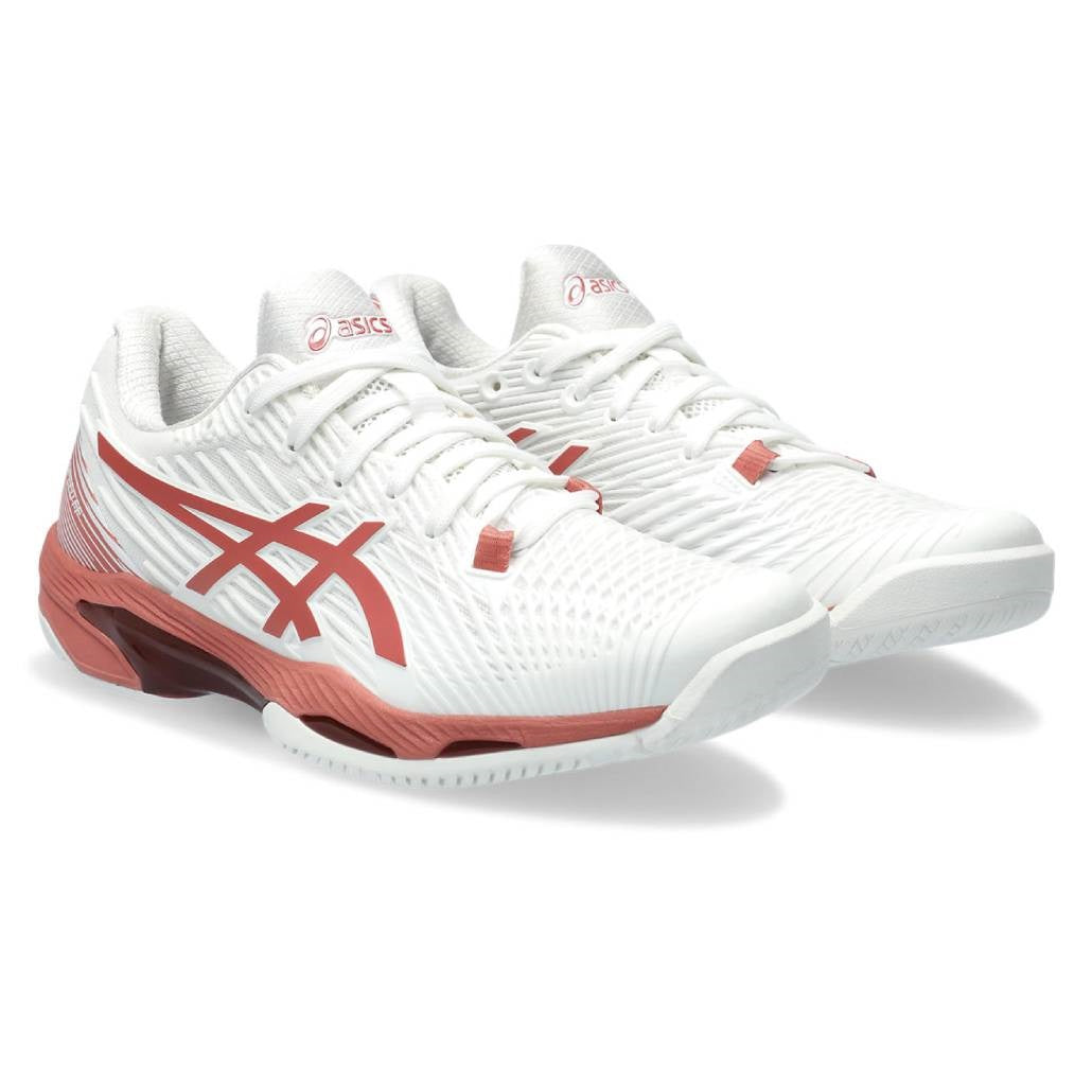 Asics Solution Speed FF 2 Women's Tennis Shoe (White/Light Garnet)、mySite、neckold