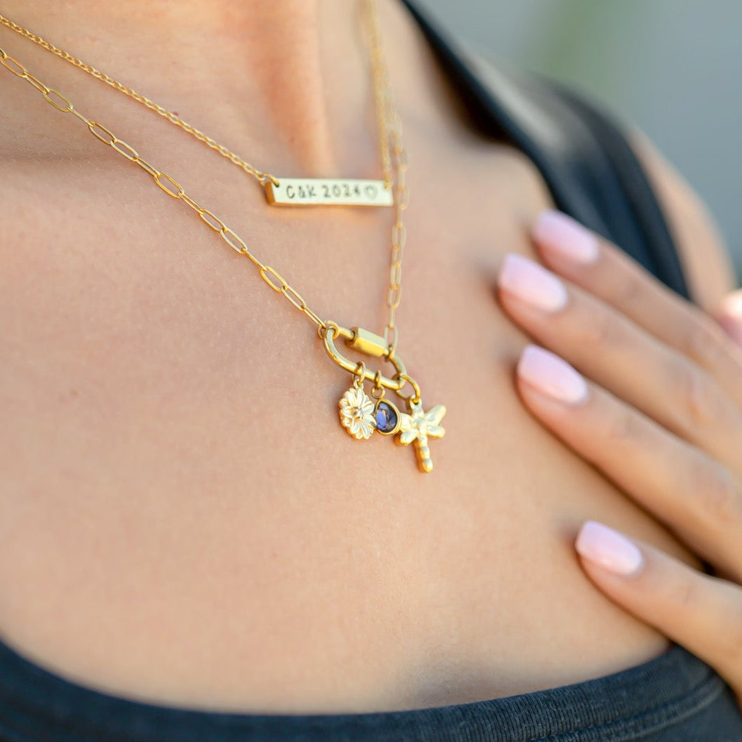 18K Gold PVD Stainless Steel Dragonfly Charm / PDL0103、mySite、dreamappss