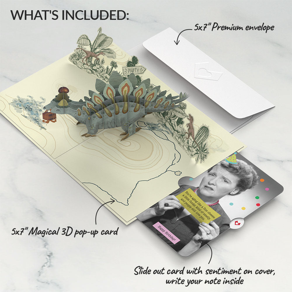 Happy Birthday You F*cking Fossil Pop-Up Card and Sentiment Set、mySite、solidvoid