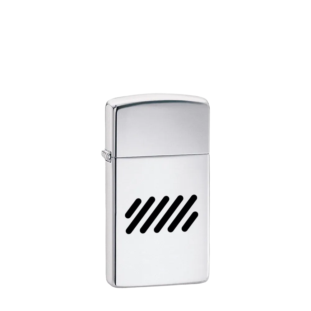 Zippo Slim High Polish Chrome、mySite、noshort
