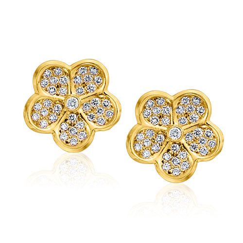 Gumuchian G. Boutique 18k Yellow Gold Diamond Lotus Earrings、mySite、hinf8tx79