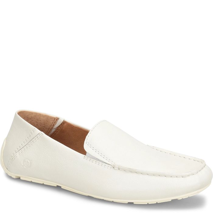  Born Men's Marcel Driving Moc - White (Sea Salt)、mySite、preschool7hills