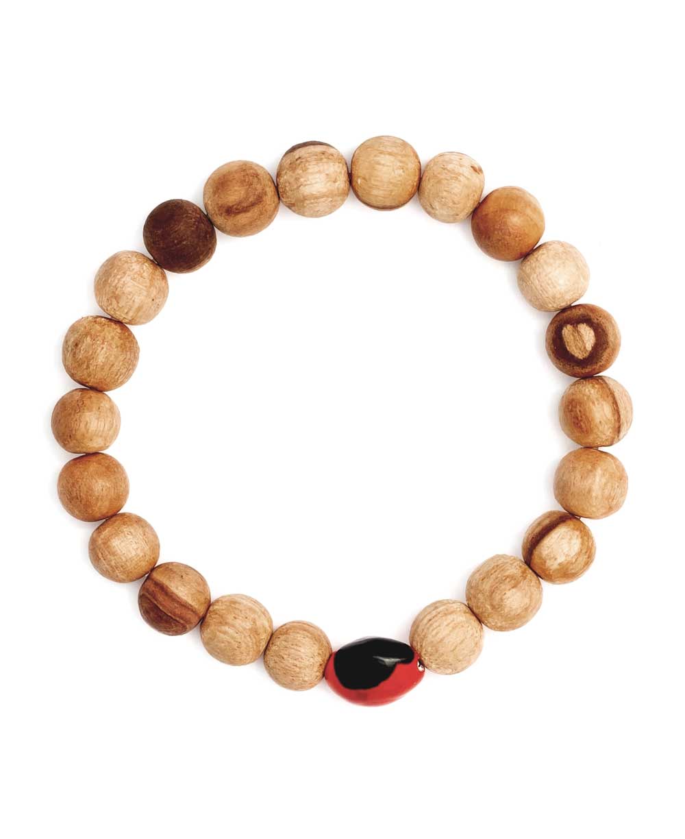 Palo Santo Bracelet With Huayruro Seed、mySite、topwebapps