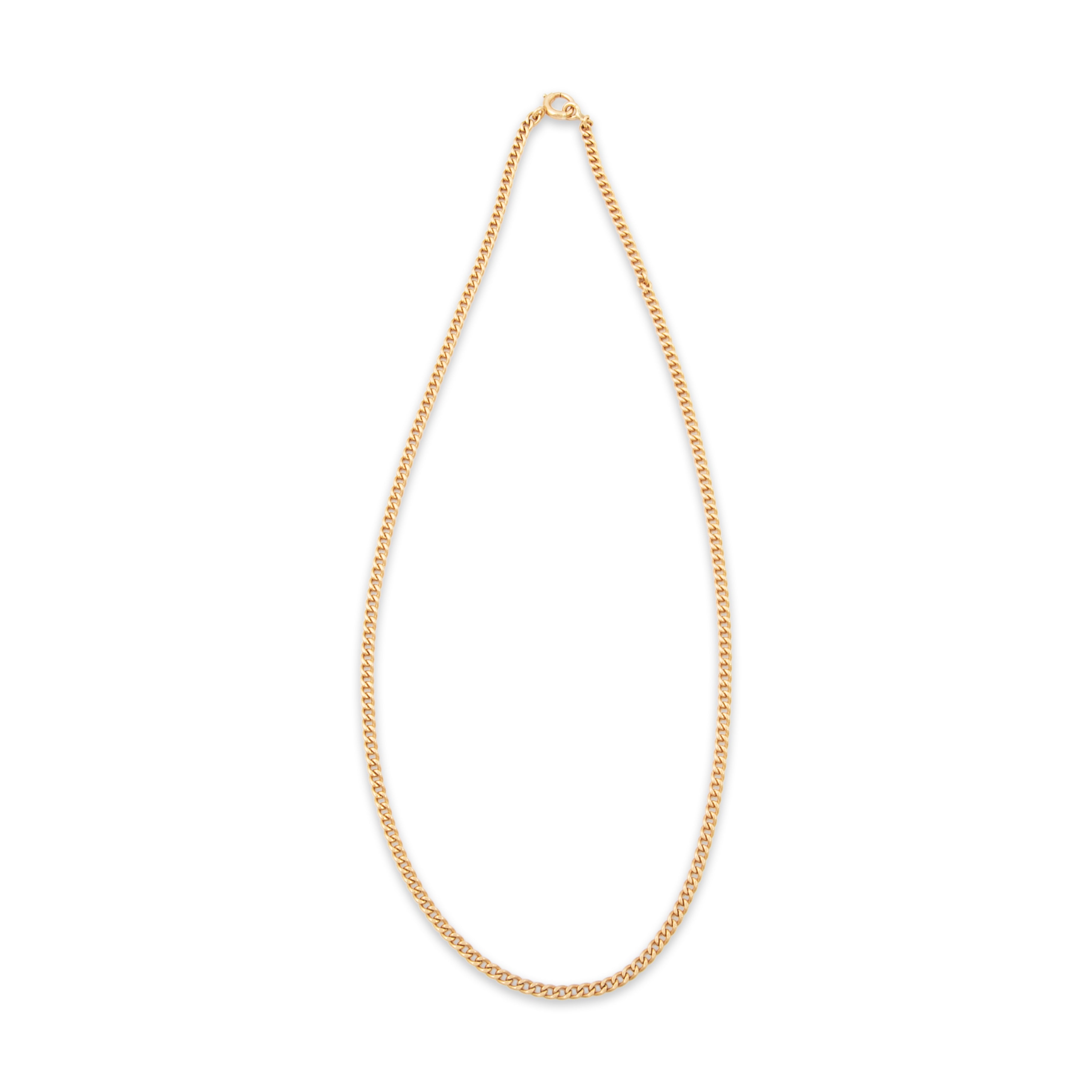 Vintage 14k Yellow Gold Perfect Curb Chain Necklace 15.75、mySite、hinf8tx79