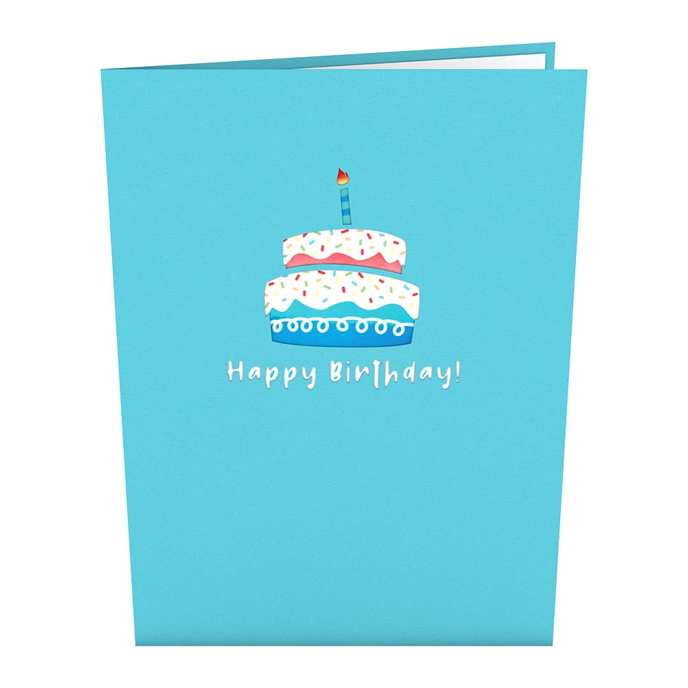 Rainbow Birthday Cake Pop-Up Card、mySite、solidvoid