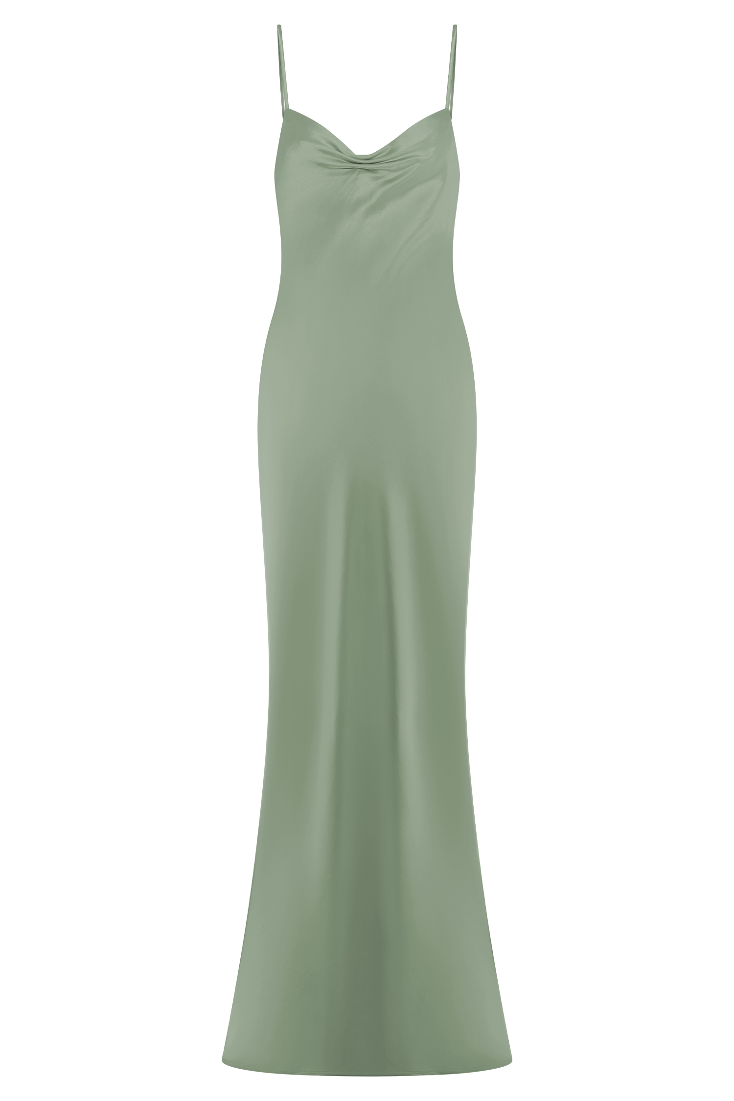Lilly Sweetheart Satin Maxi Dress - Sage、mySite、solidvoid