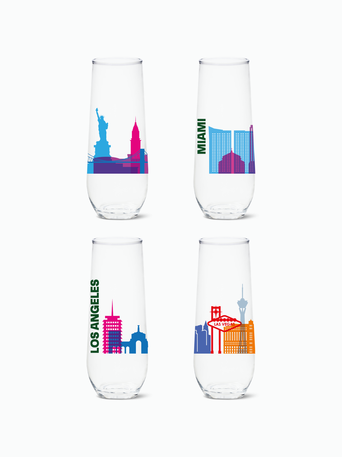 American Skylines - RESERVE 9oz Stemless Champagne Tritan Copolyester Glass、mySite、camillekostekn