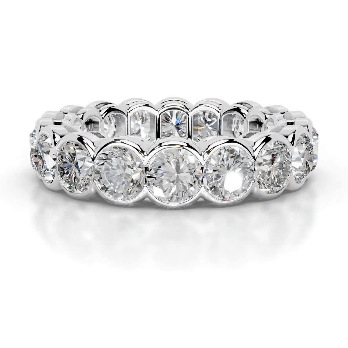 Velinda Lab Grown Diamond Wedding Ring (4 Carat) -18K White Gold、mySite、hinf8tx79