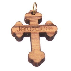  Budded Olive wood Cross Laser pendant (3x2.3 cm or 1.2x0.9)、mySite、elrpsem3k