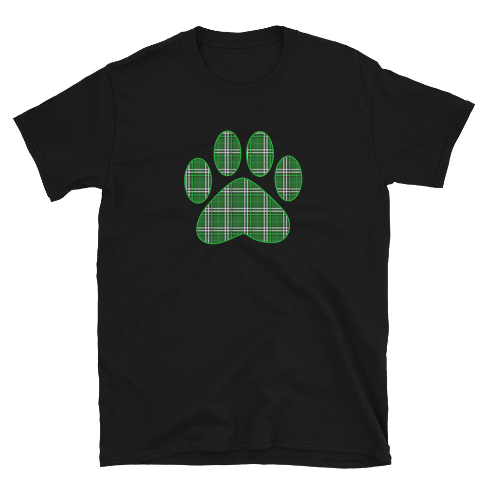 St. Patty's Paw Print Plaid T-Shirt、mySite、camillekostekn