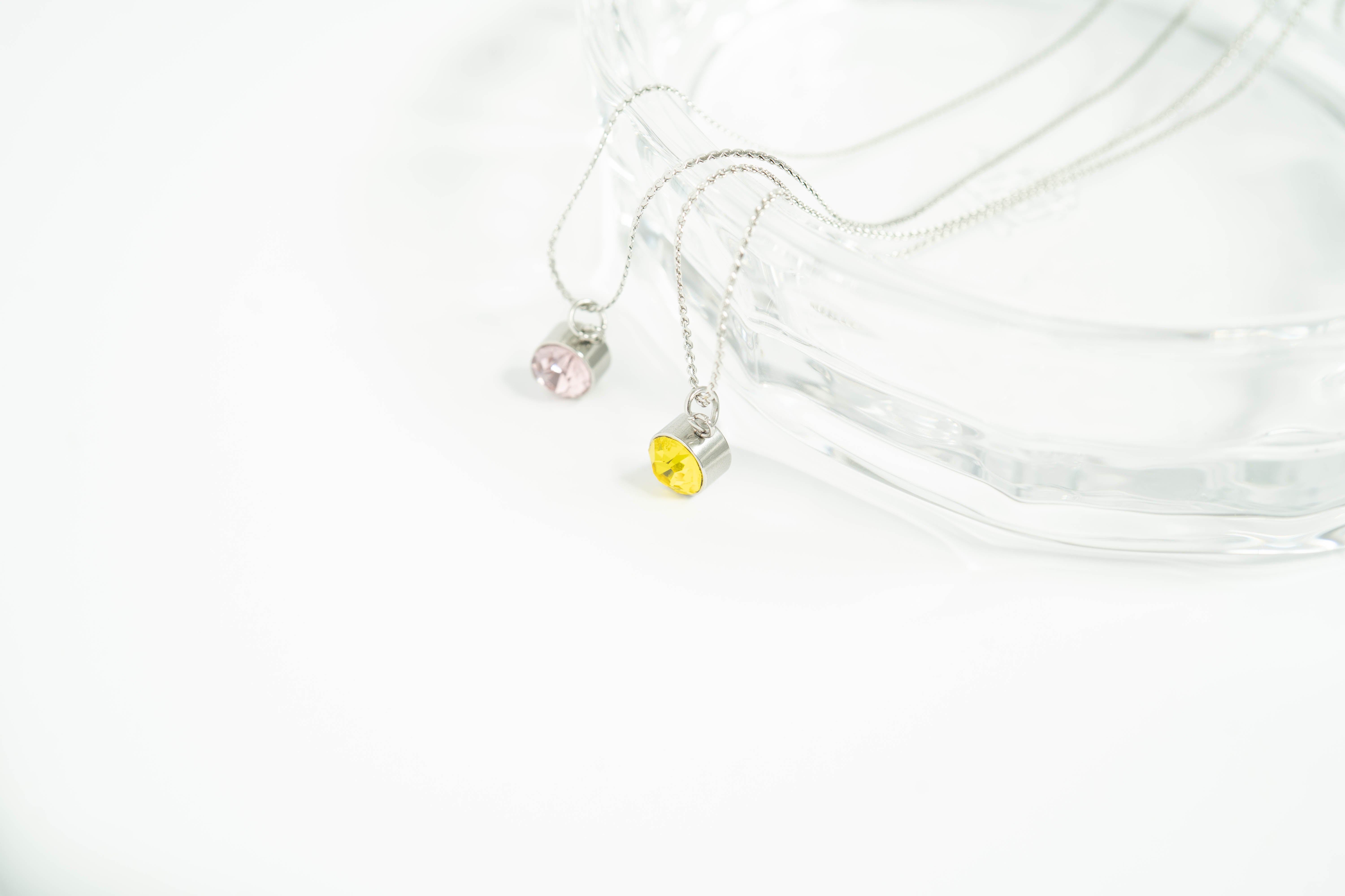 Stainless Steel Round Birthstone Charm 8mm / PDL0266、mySite、dreamappss