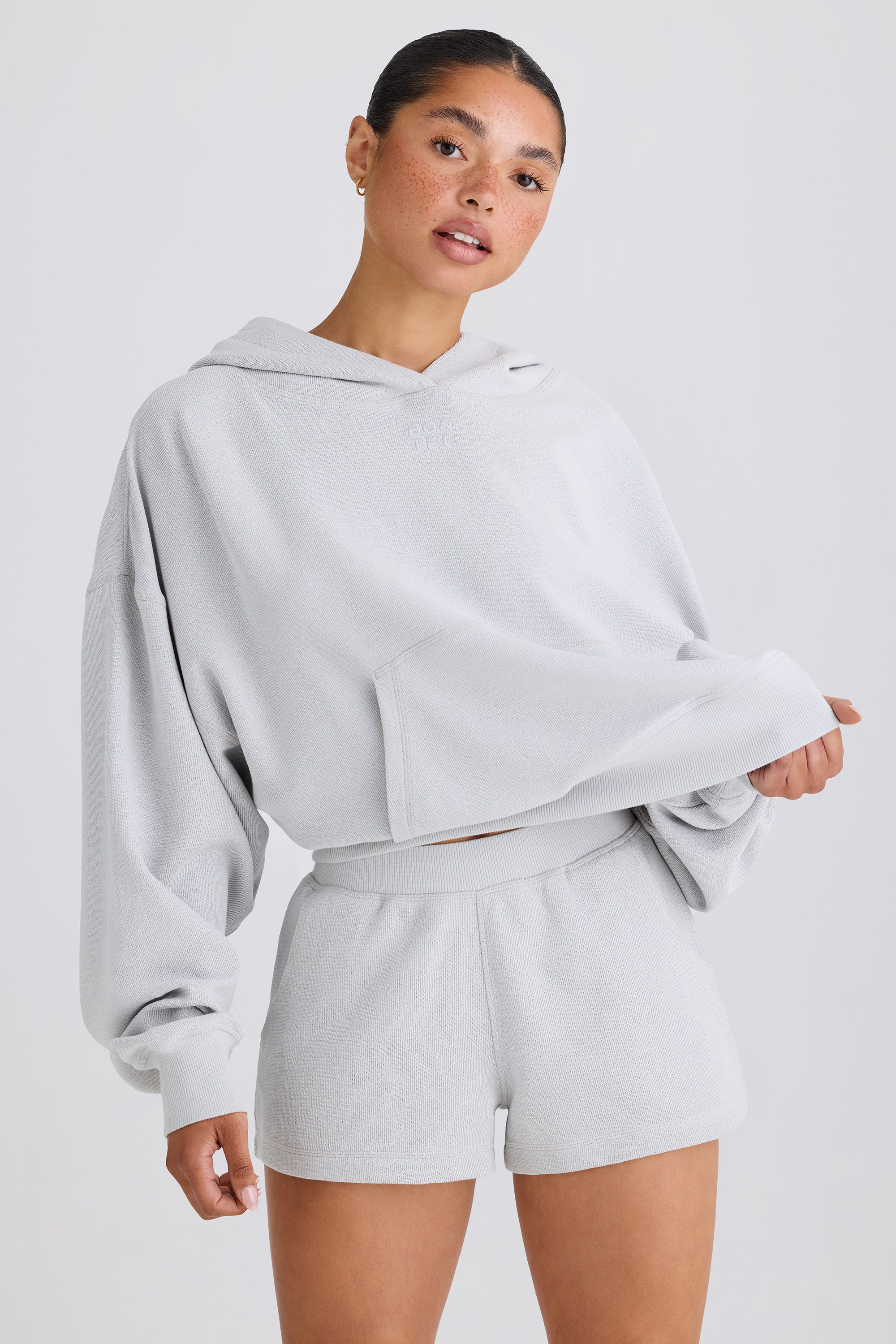 Elasticated Shorts in Pacific Grey、mySite、solidvoid