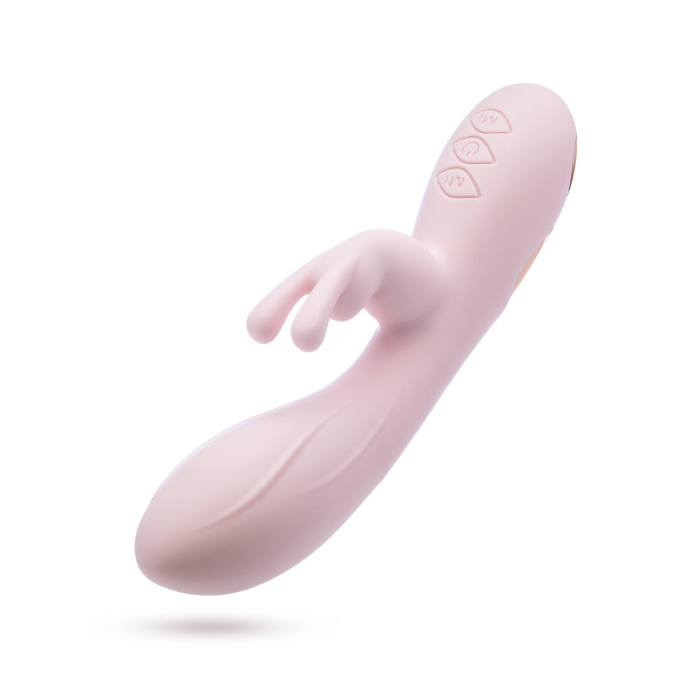 Blush | Morgan 7.75 Inch G Spot Clitoral Dual Stimulation Silicone Rabbit Vibrator With 10 RumboTech™ Vibrations - Pink、mySite、bottomscart