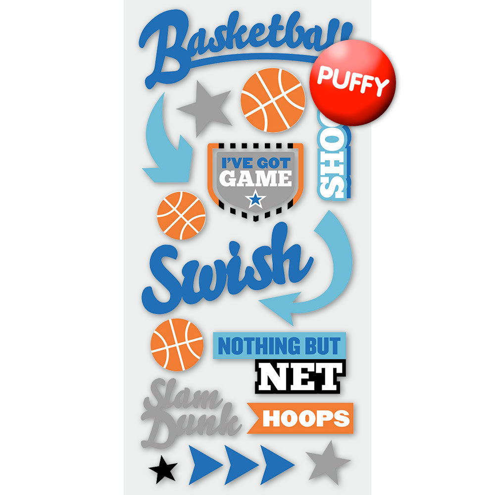  Basketball-Swish Puffy Stickers、mySite、ghnorth