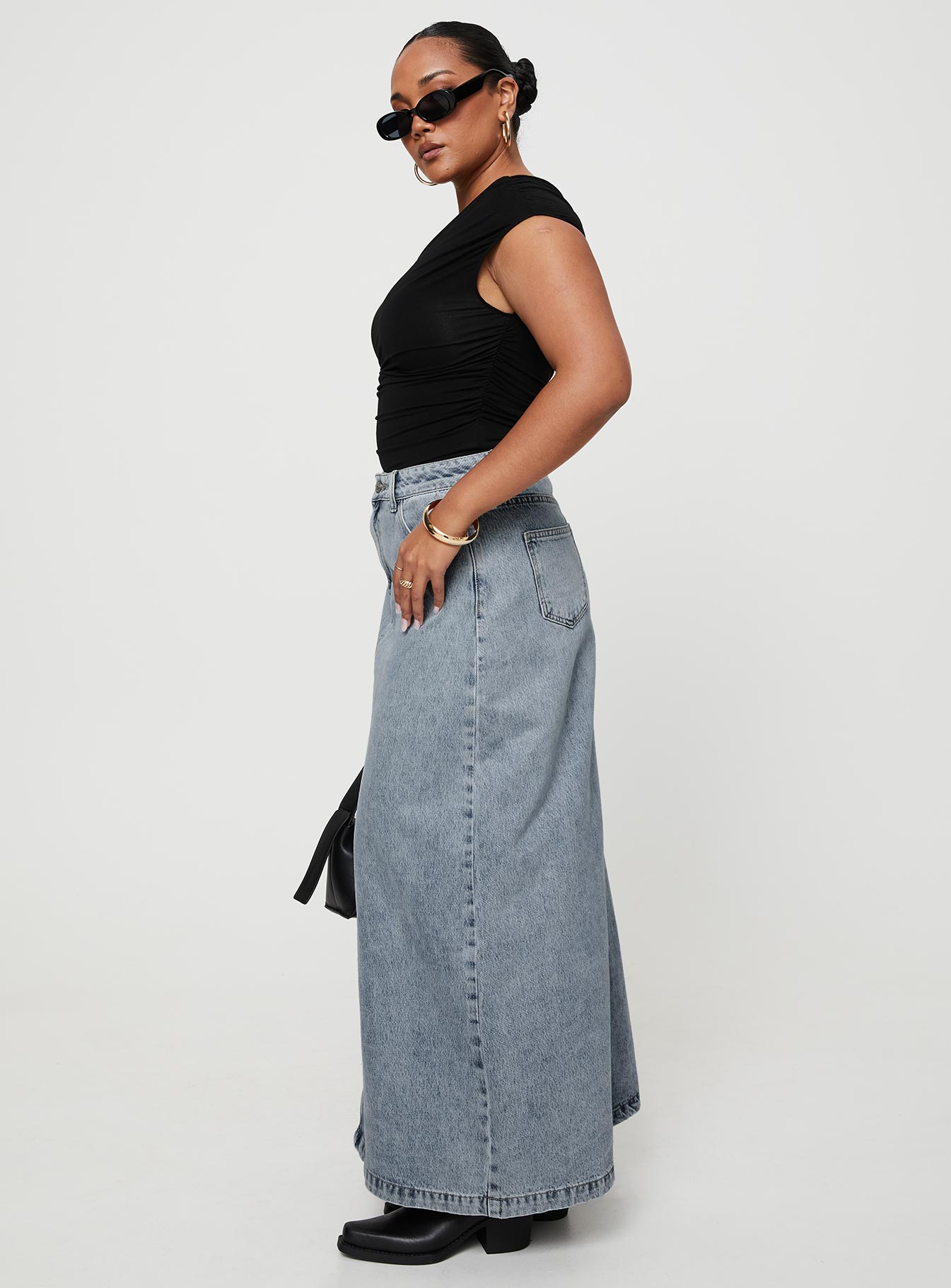 McGuane Denim Midi Skirt Petite、mySite、solidvoid