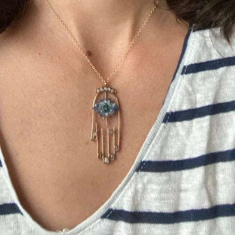 Healing Crystal Hamsa Necklace、mySite、topwebapps