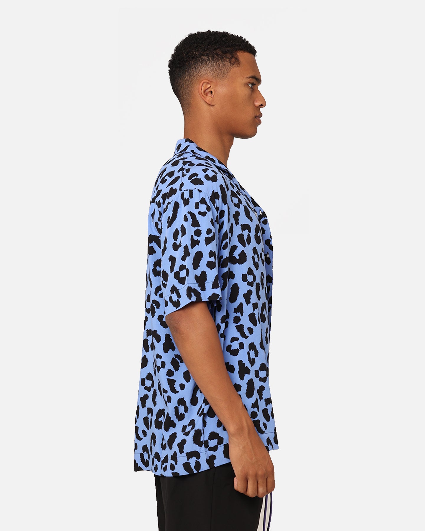 Carre Leo Short Sleeve Button Up Shirt Purple/Black、mySite、zt4zffjzw