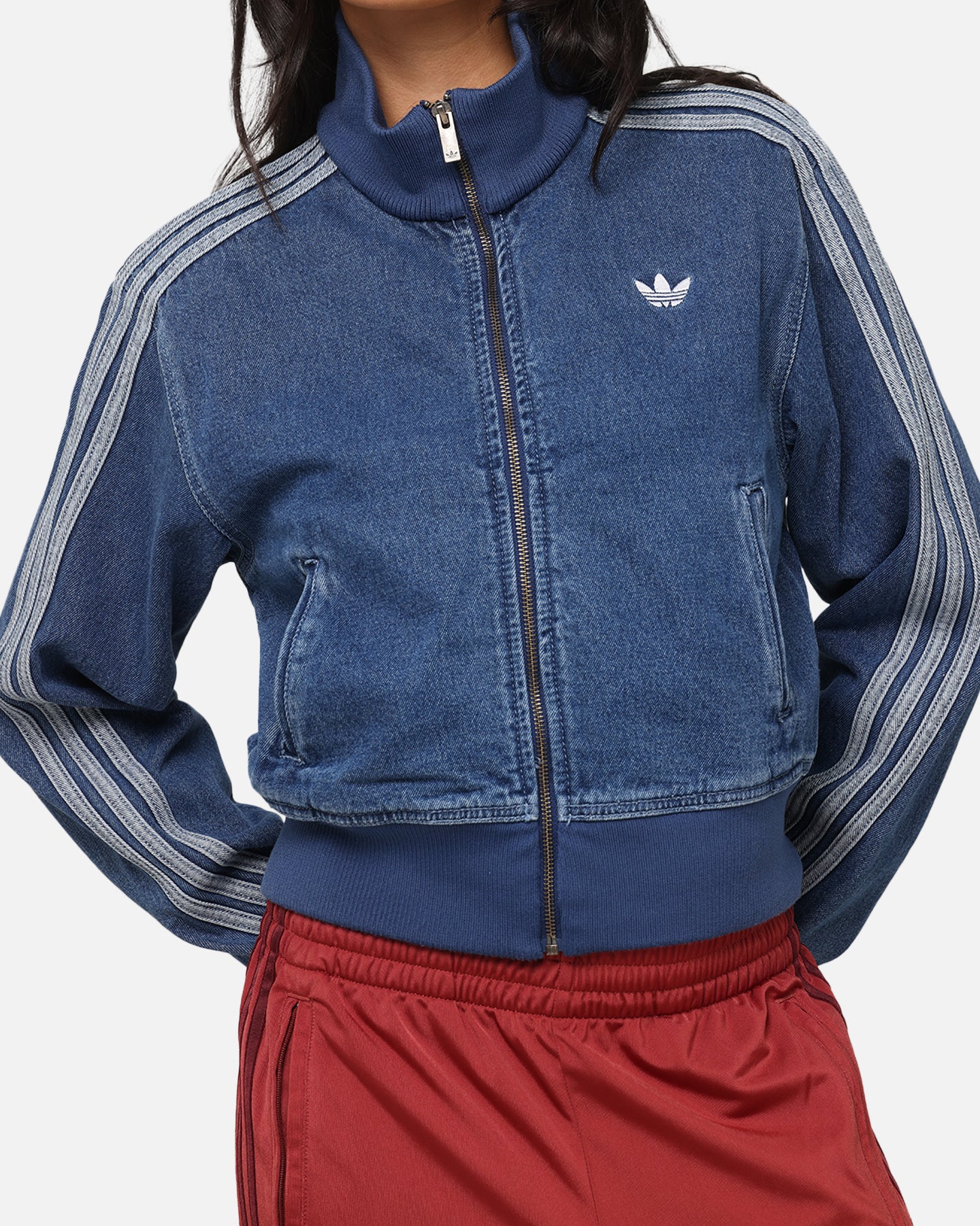 Adidas Women's Denim Track Jacket Indigo Denim、mySite、zt4zffjzw
