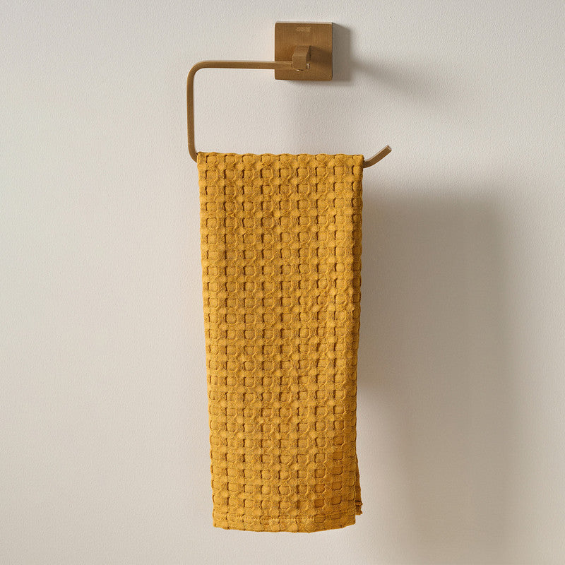 Cotton Bamboo Hand Towel | Waffle | Ochre、mySite、camillekostekn