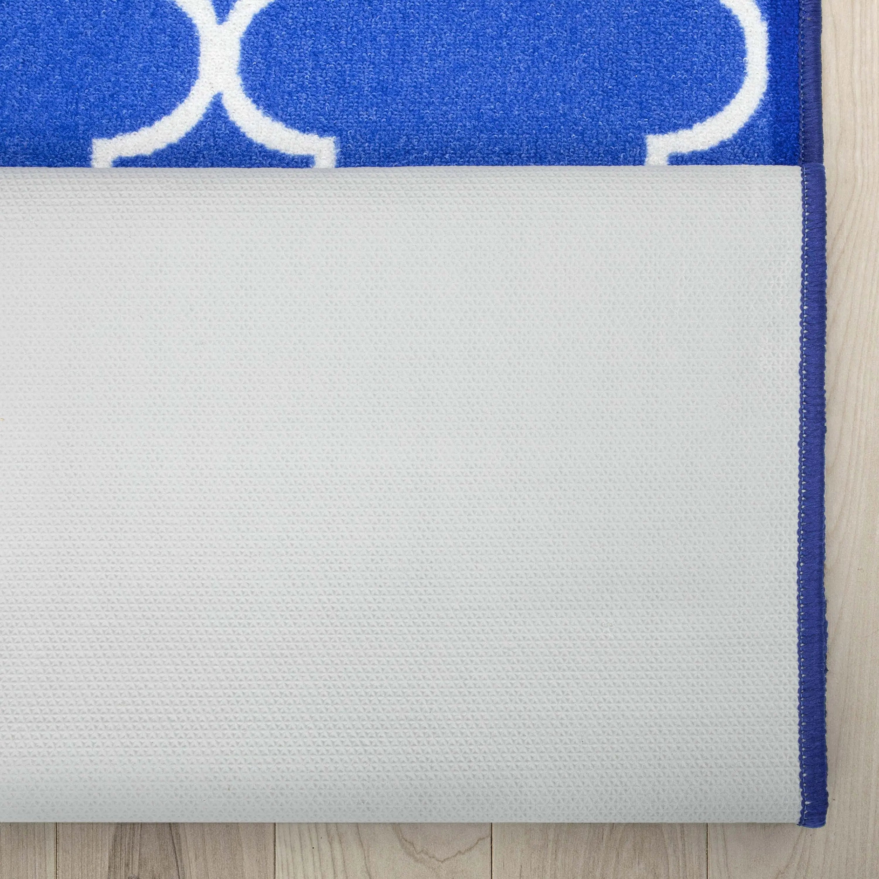 Brooklyn Trellis Custom Size Runner Modern Blue Select Your Width x Choose Your Length Machine Washable Hallway Runner Rug、mySite、gigharbornorthrealestate