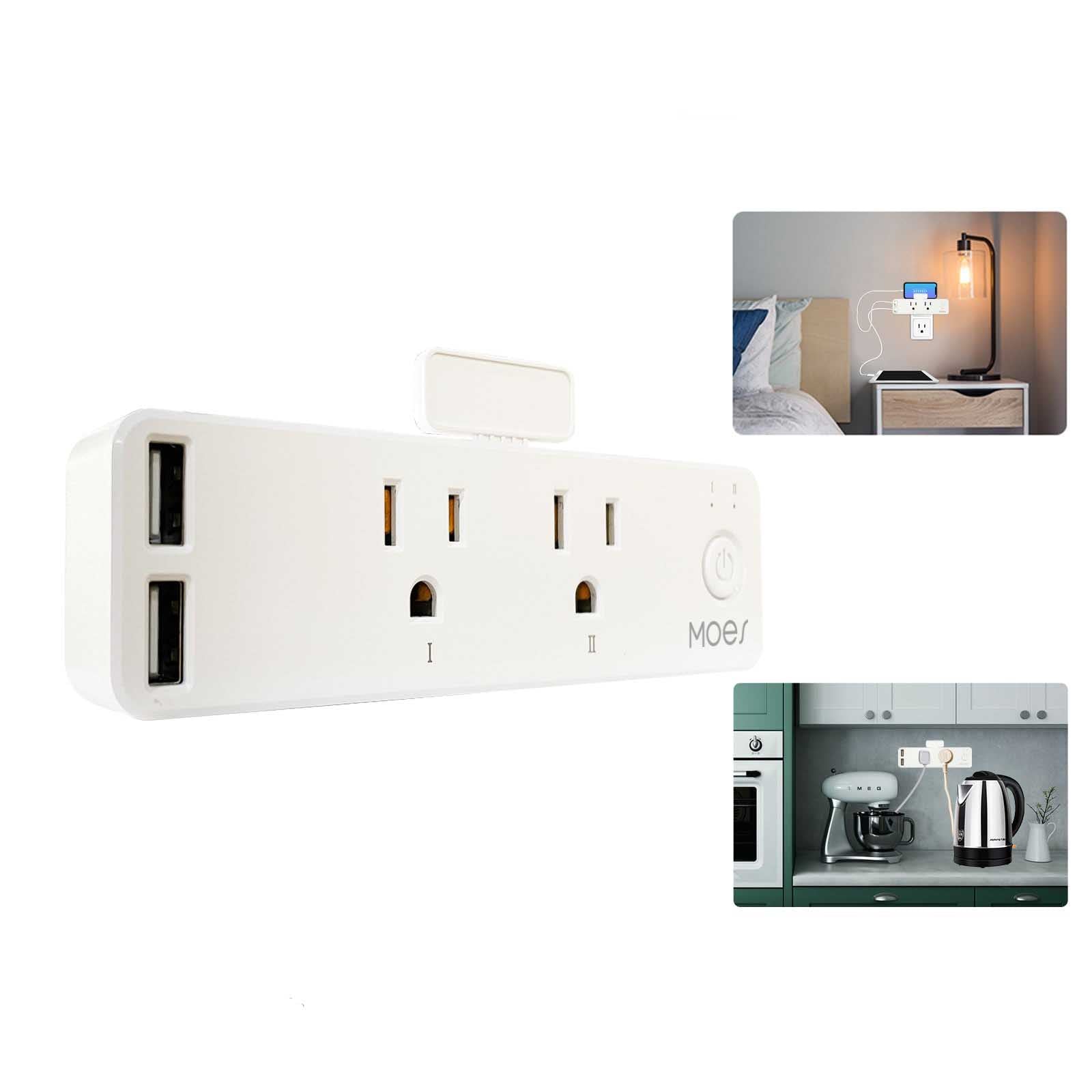 Wifi Smart US Outlet Extender Multi Plug Socket Outlet Shelf With Relay Status, Light Mode Adjustable、mySite、fannypackpong