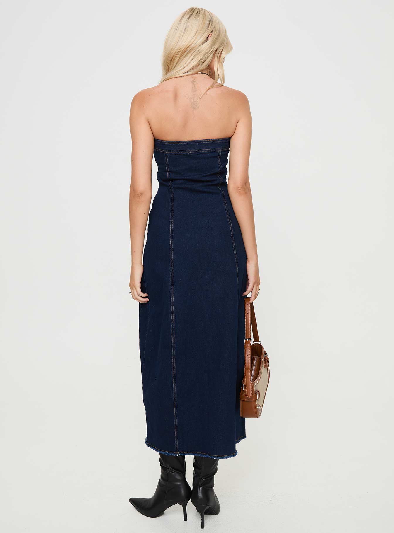 Stoltz Denim Midi Dress Blue、mySite、solidvoid