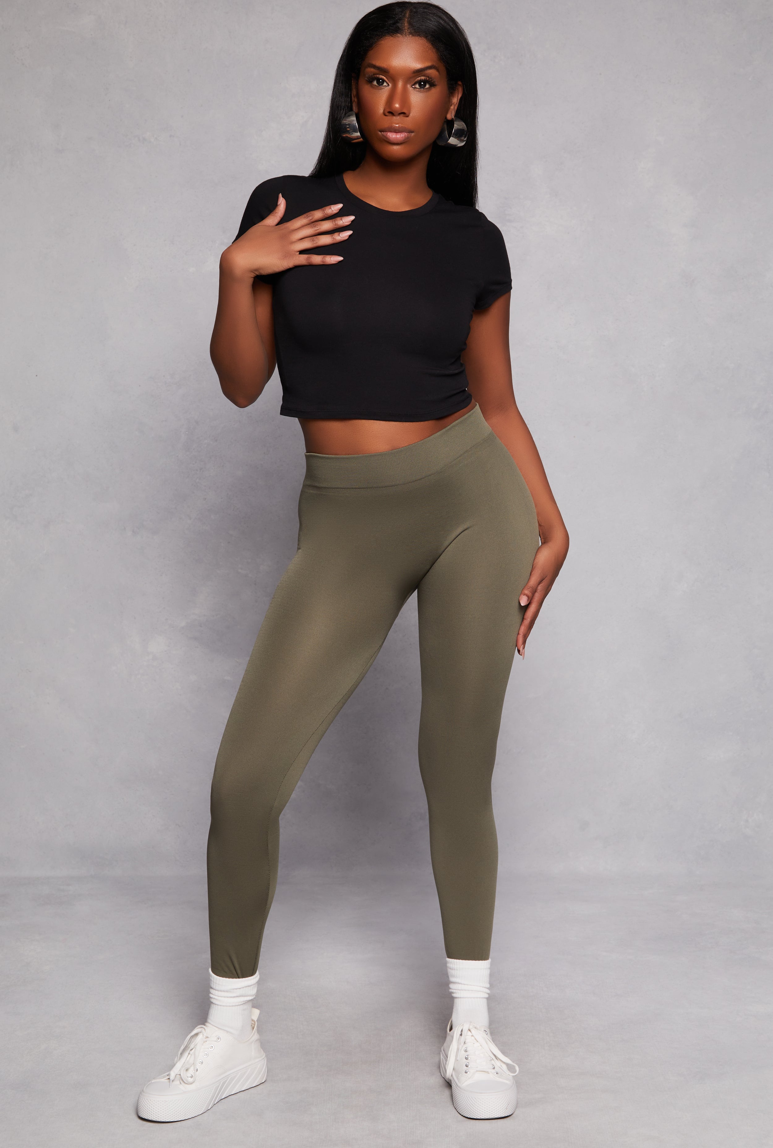 Fleece Lined High Waisted Leggings、mySite、camillekostekn