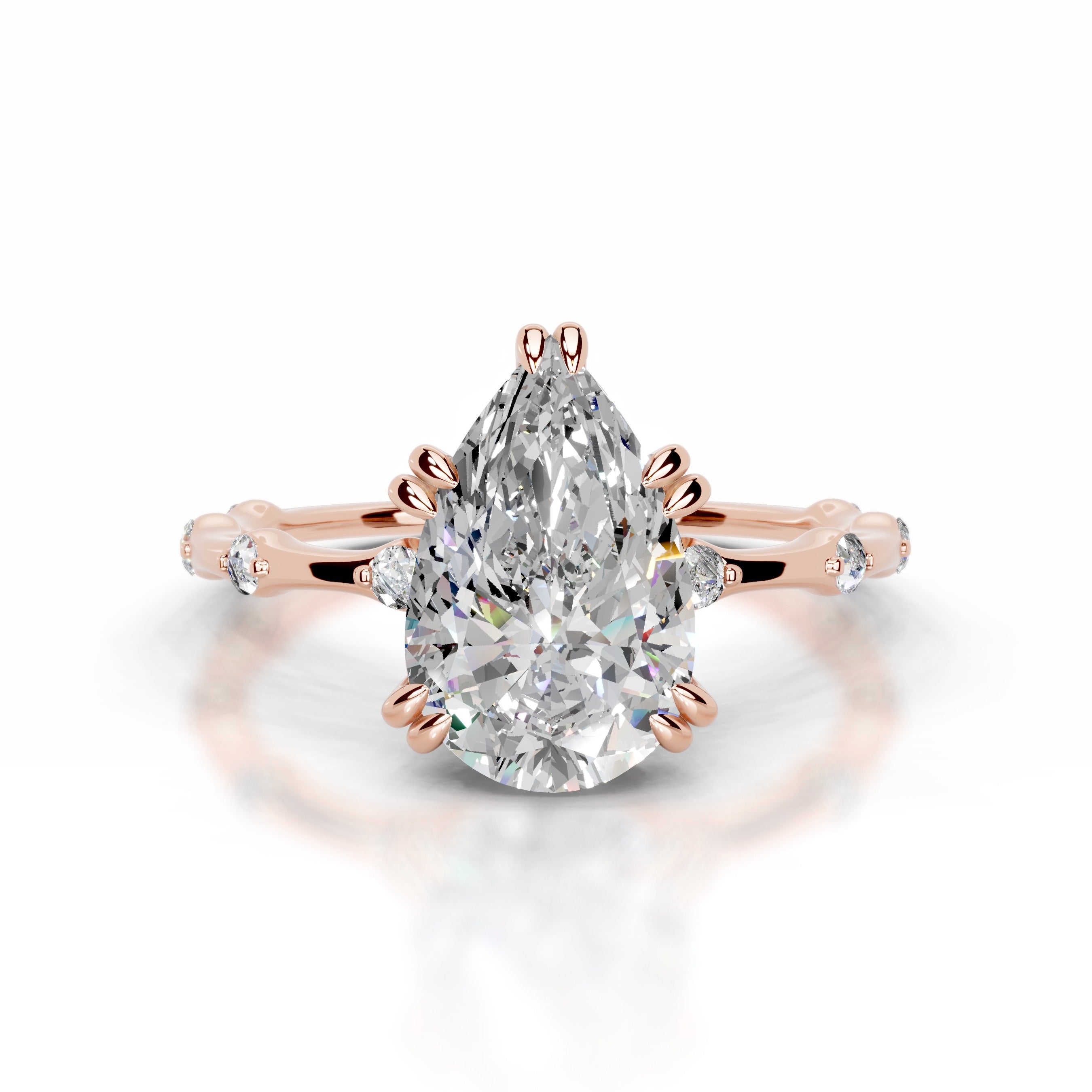 Wilma Moissanite & Diamonds Ring - 14K Rose Gold、mySite、hinf8tx79