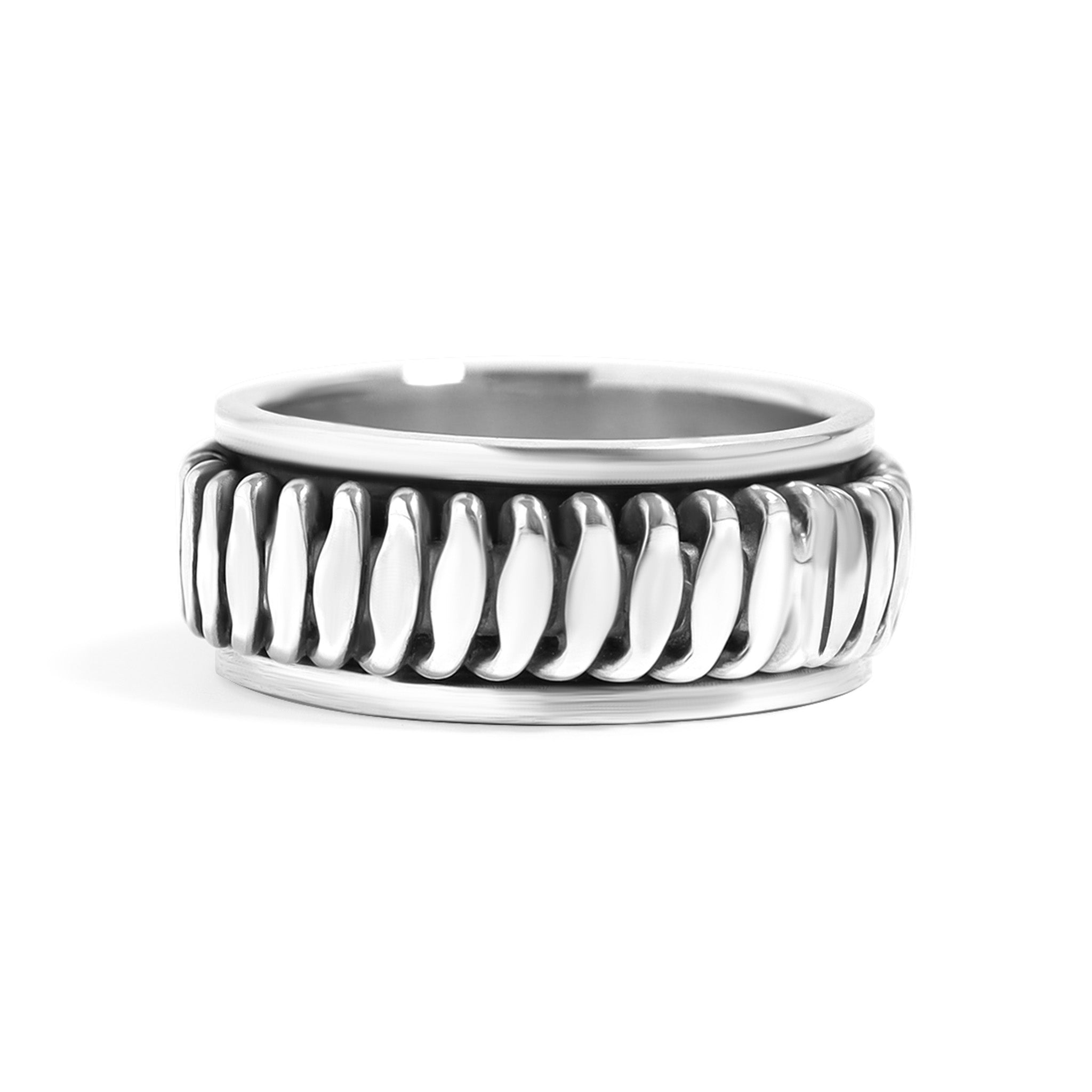 Sterling Silver Banded Spinner Ring / SSR0052、mySite、dreamappss