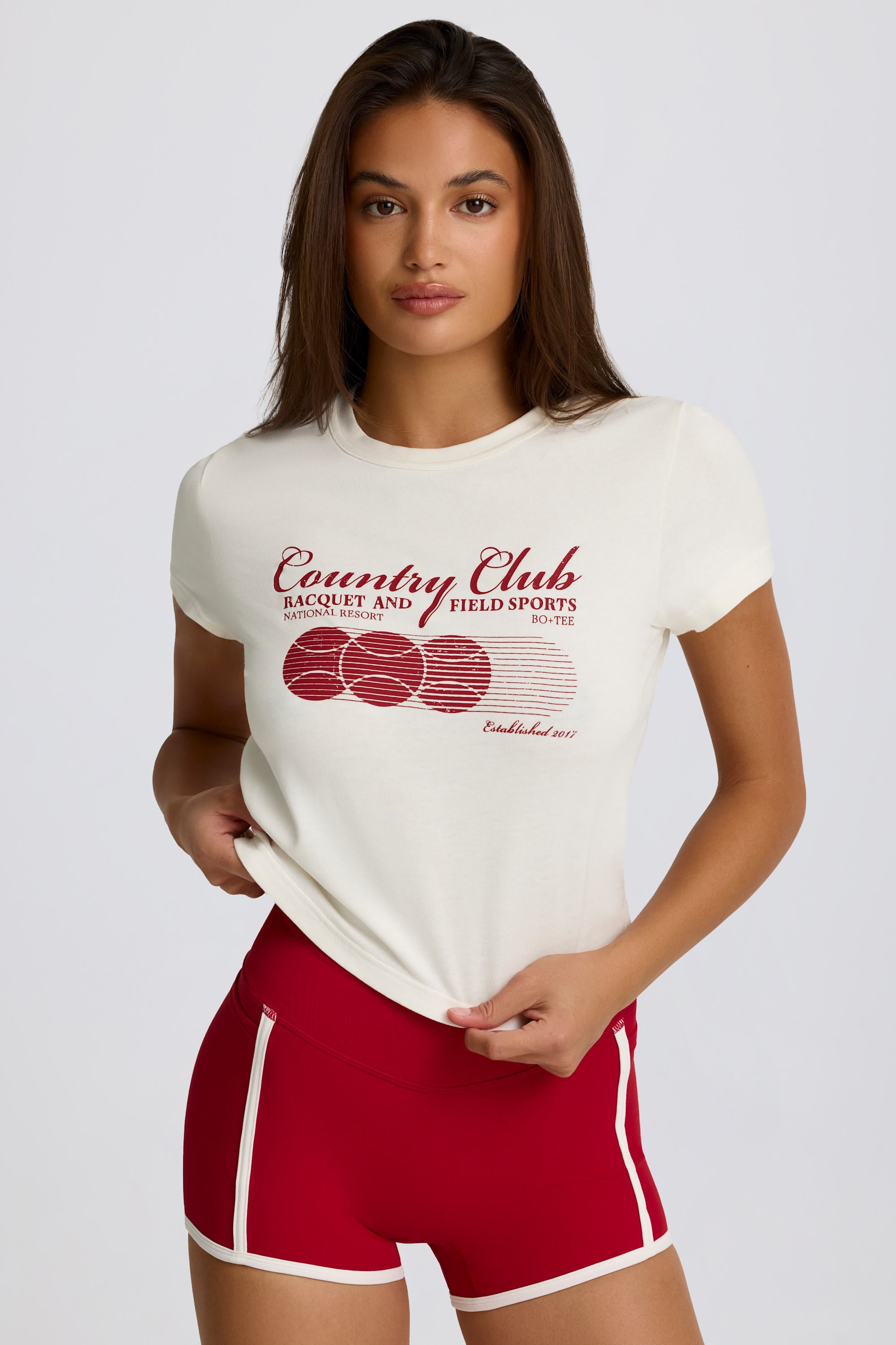  Cropped Graphic T-Shirt in Ivory、mySite、sugarbowlscore