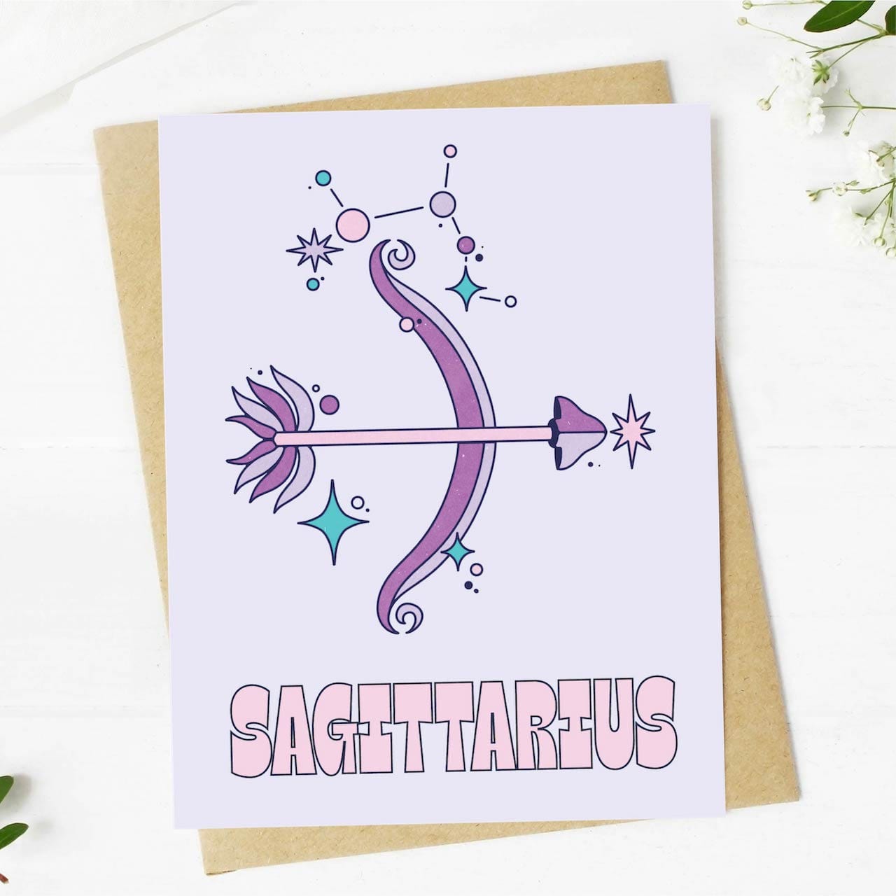  Sagittarius Zodiac Greeting Card、mySite、ghnorth