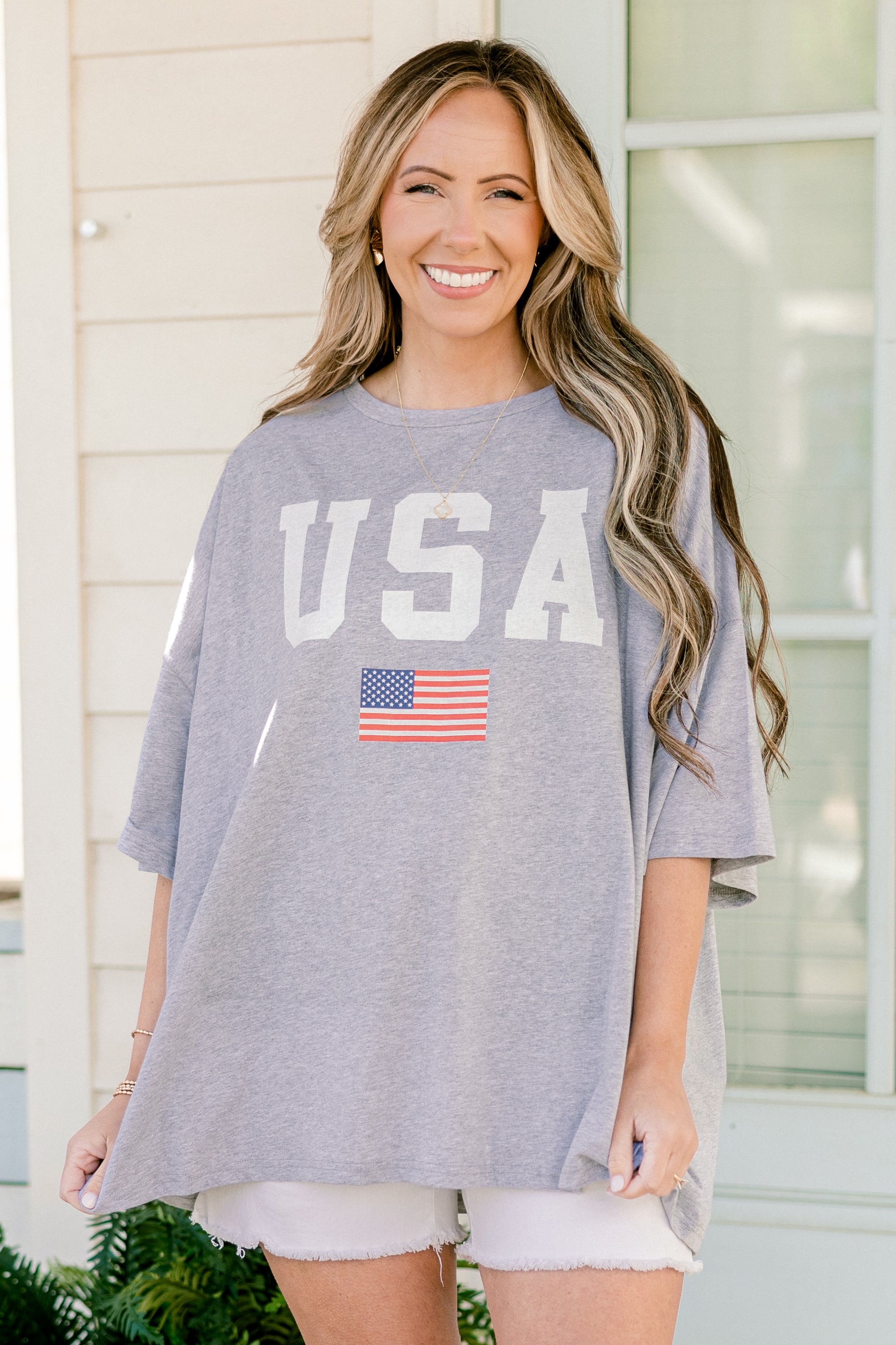  True American Spirit Boyfriend Tee, Heather Gray、mySite、justintrudeaud
