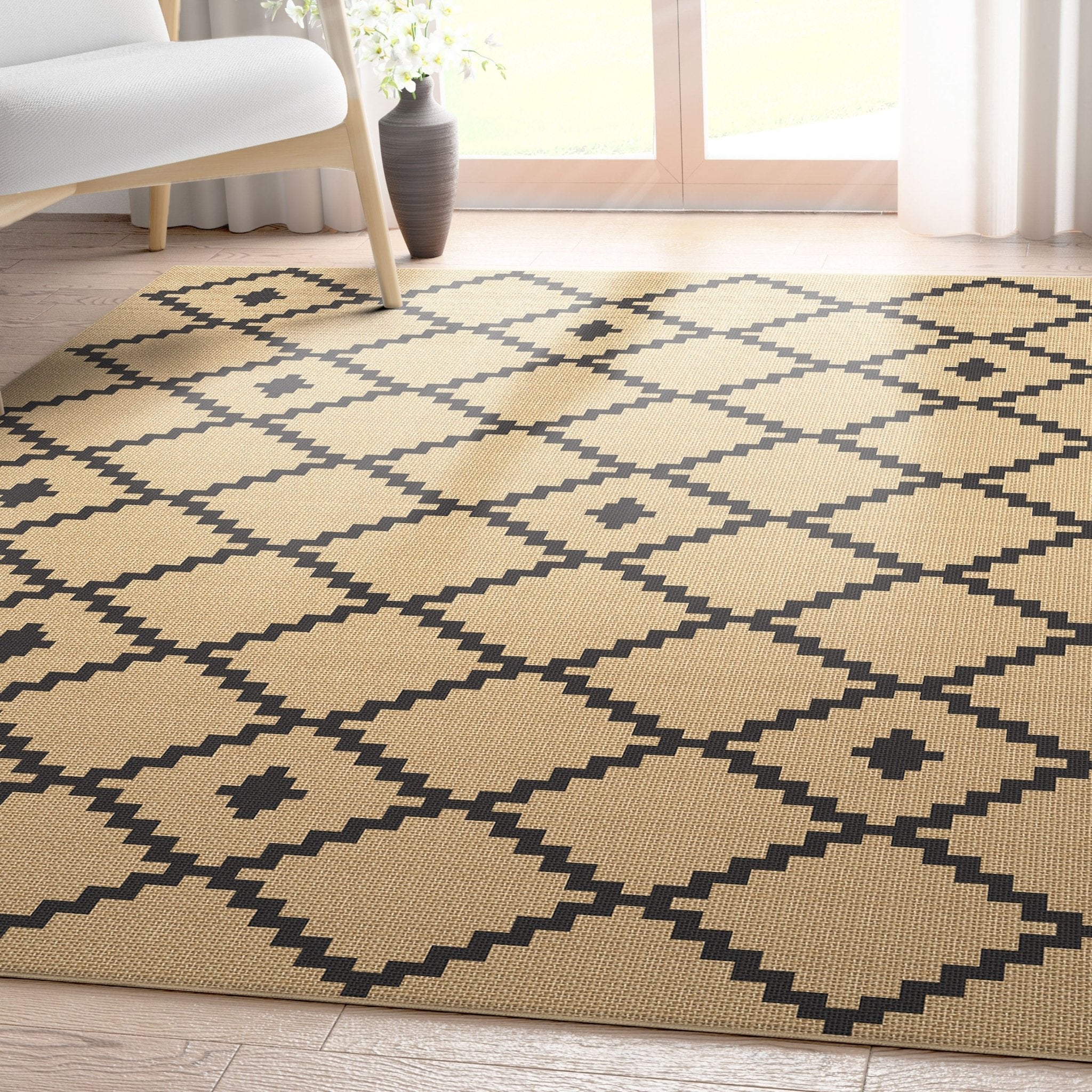 Faux-Jute Akita Moroccan Lattice Flatweave Rug、mySite、gigharbornorthrealestate