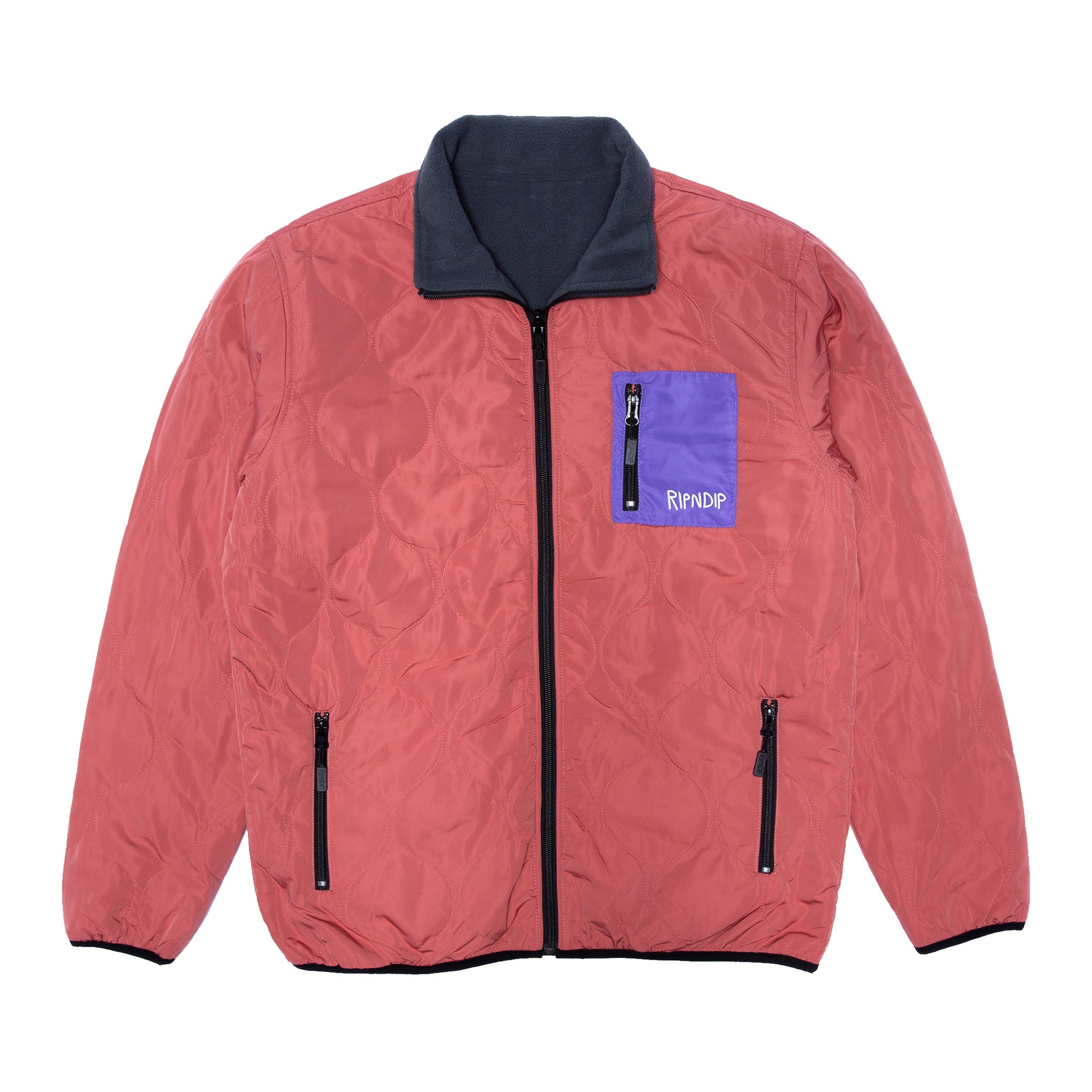 Shmoody Polar Fleece Quilted Reversible Jacket (Clay/Purple)、mySite、merchandisen