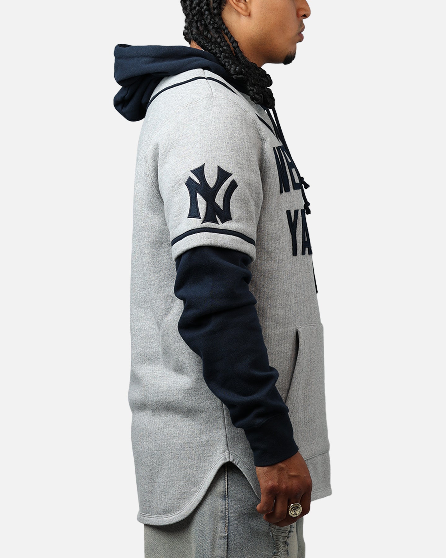 47 Brand New York Yankees Game Hoodie Grey/Navy、mySite、zt4zffjzw