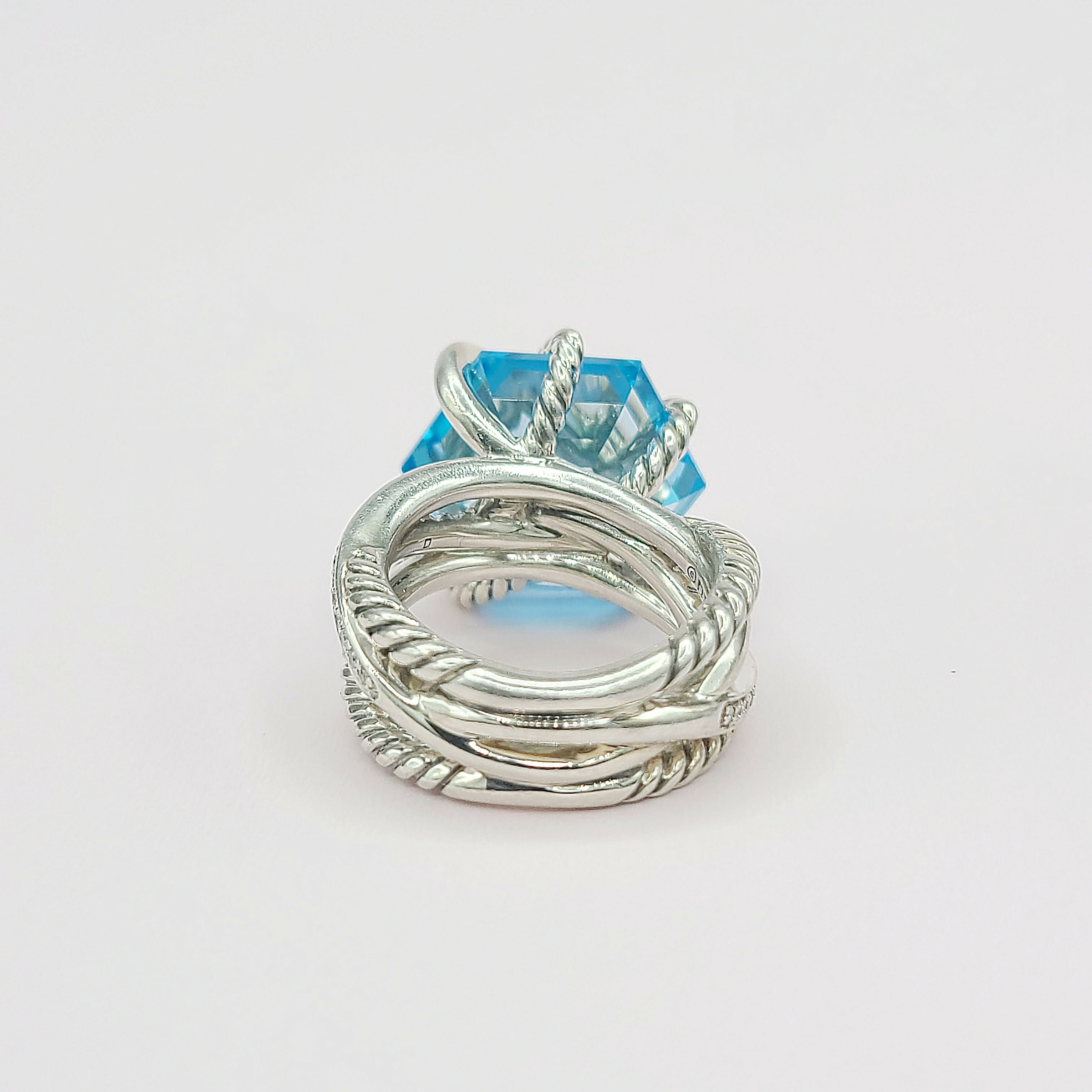 David Yurman Cable Wrap Ring 鈥?Blue Topaz & Diamond、mySite、hinf8tx79