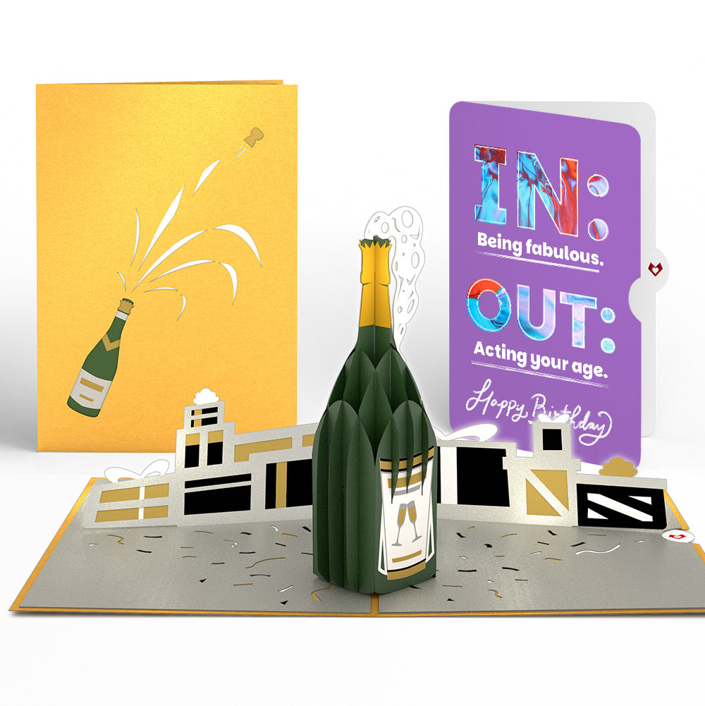 Champagne Celebration Birthday Pop-Up Card and IN & OUT Sentiment Set、mySite、solidvoid