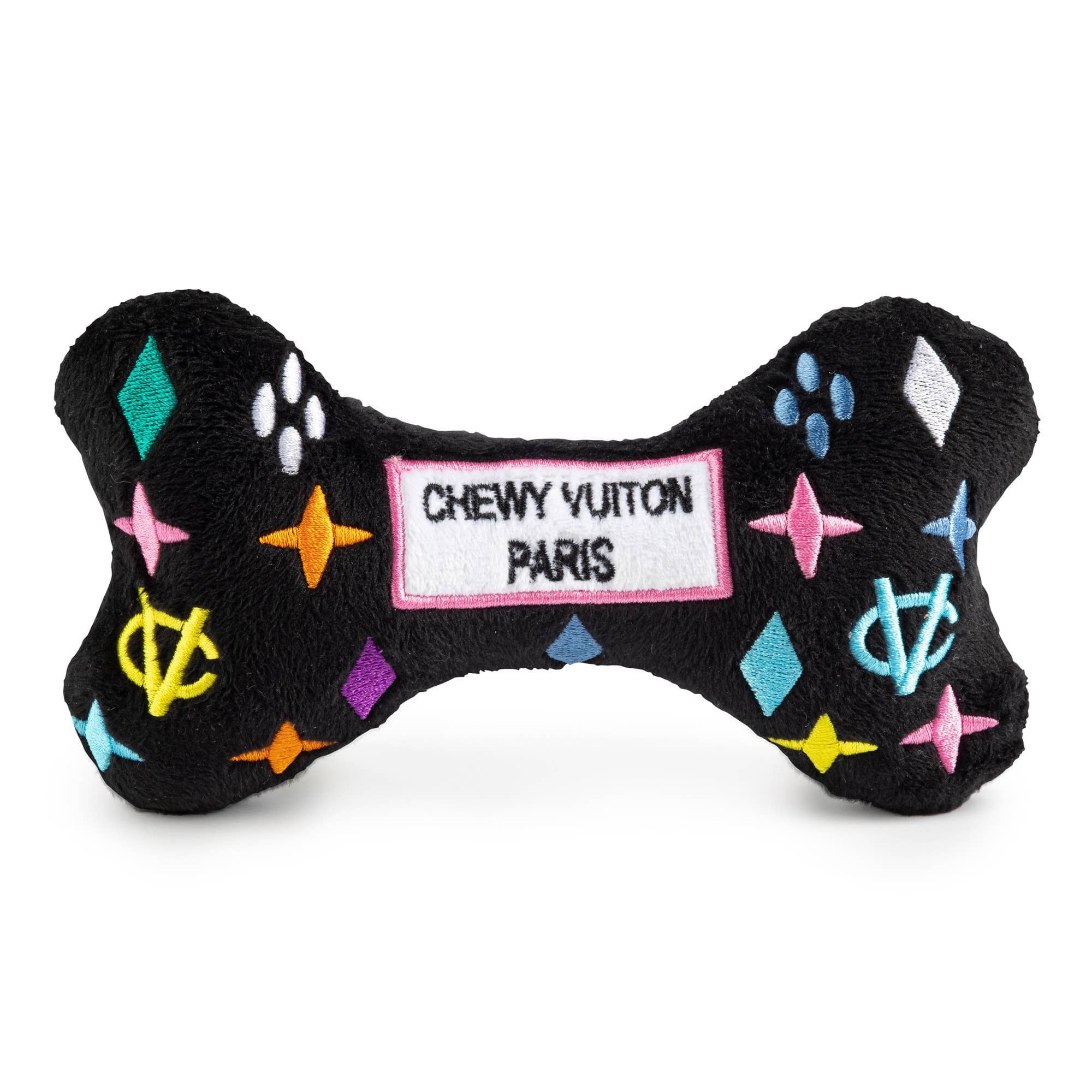 Chewy Vuiton Black Monogram Bone-Top Quality Funny Pet Toys!、mySite、g9winljtr
