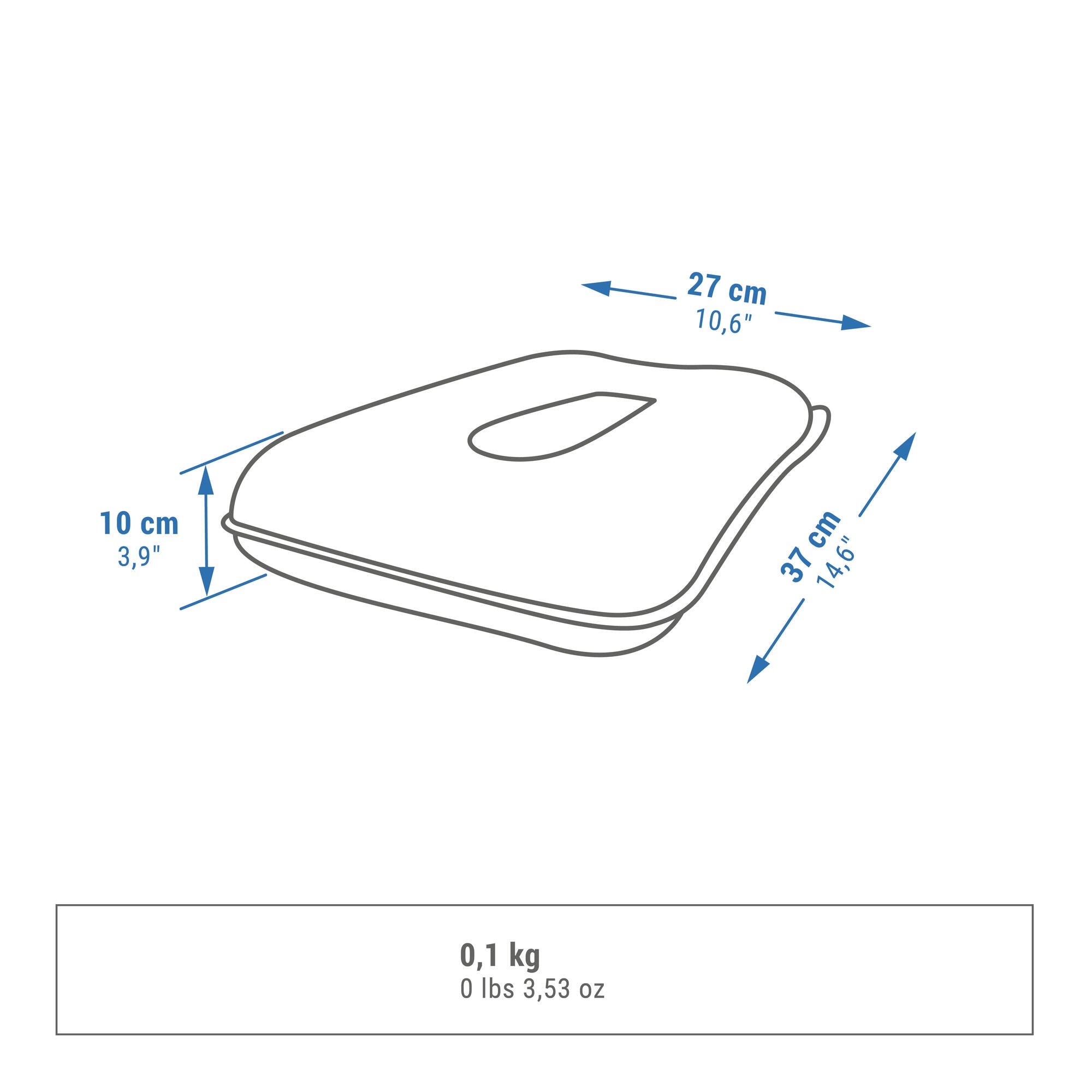 Quechua INFLATABLE CAMPING PILLOW - AIR BASIC