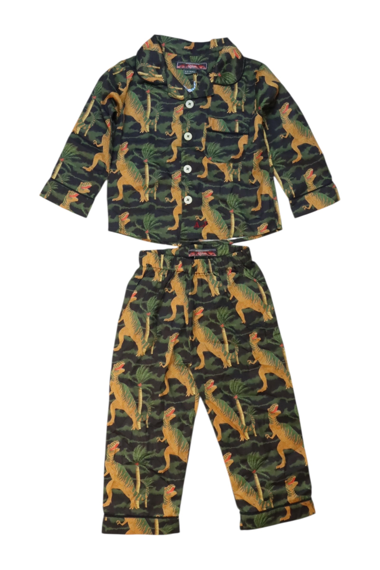 Desmond & Dempsey Dinosaur Pyjama Set 3T、mySite、g9winljtr