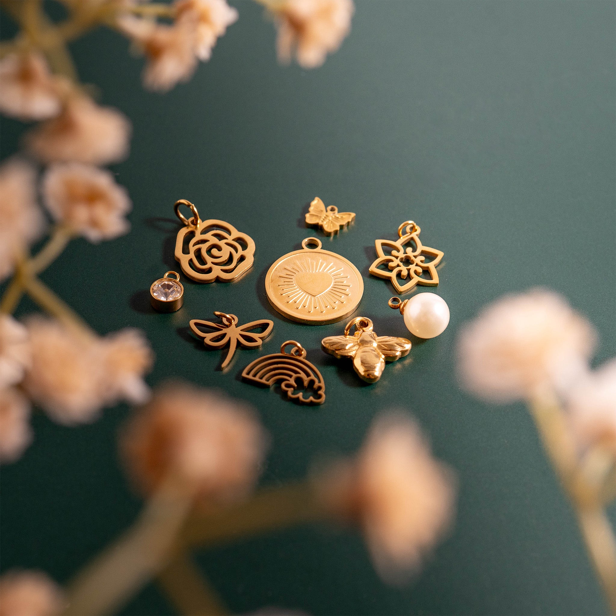 18K Gold PVD Stainless Steel Garden Charm Set / BND0072、mySite、dreamappss
