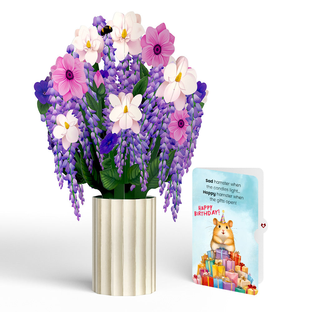 Wisteria Birthday Bouquet and Happy Hamster Sentiment Set、mySite、solidvoid