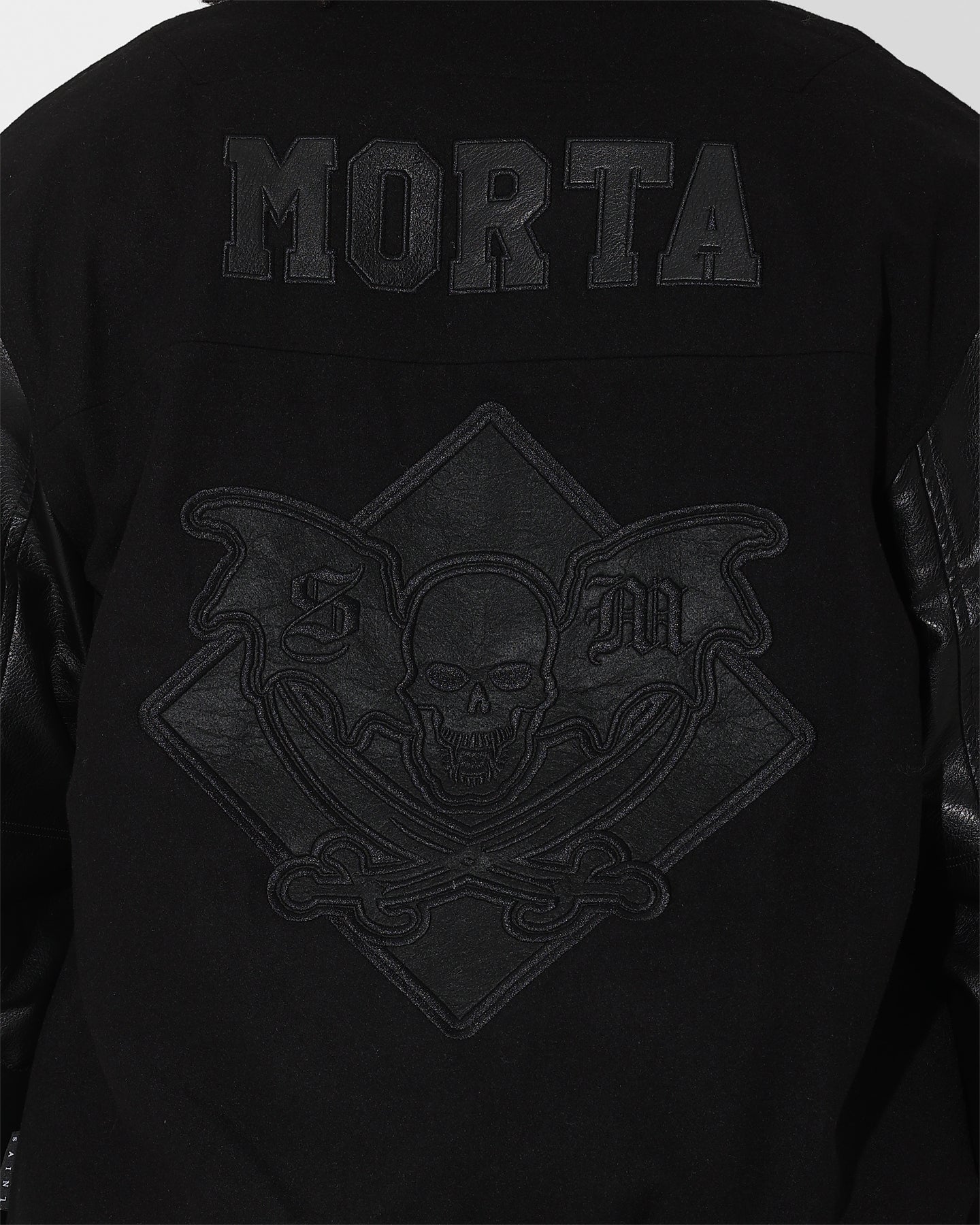 Saint Morta Graveyard Varsity Jacket Black/Black、mySite、zt4zffjzw