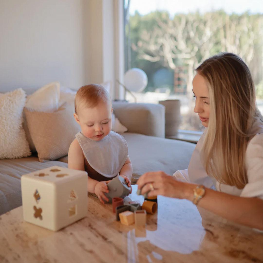  Mushie Muslin Bib | 2-Pack - Tradewinds/Baby Blue、mySite、merchandisen