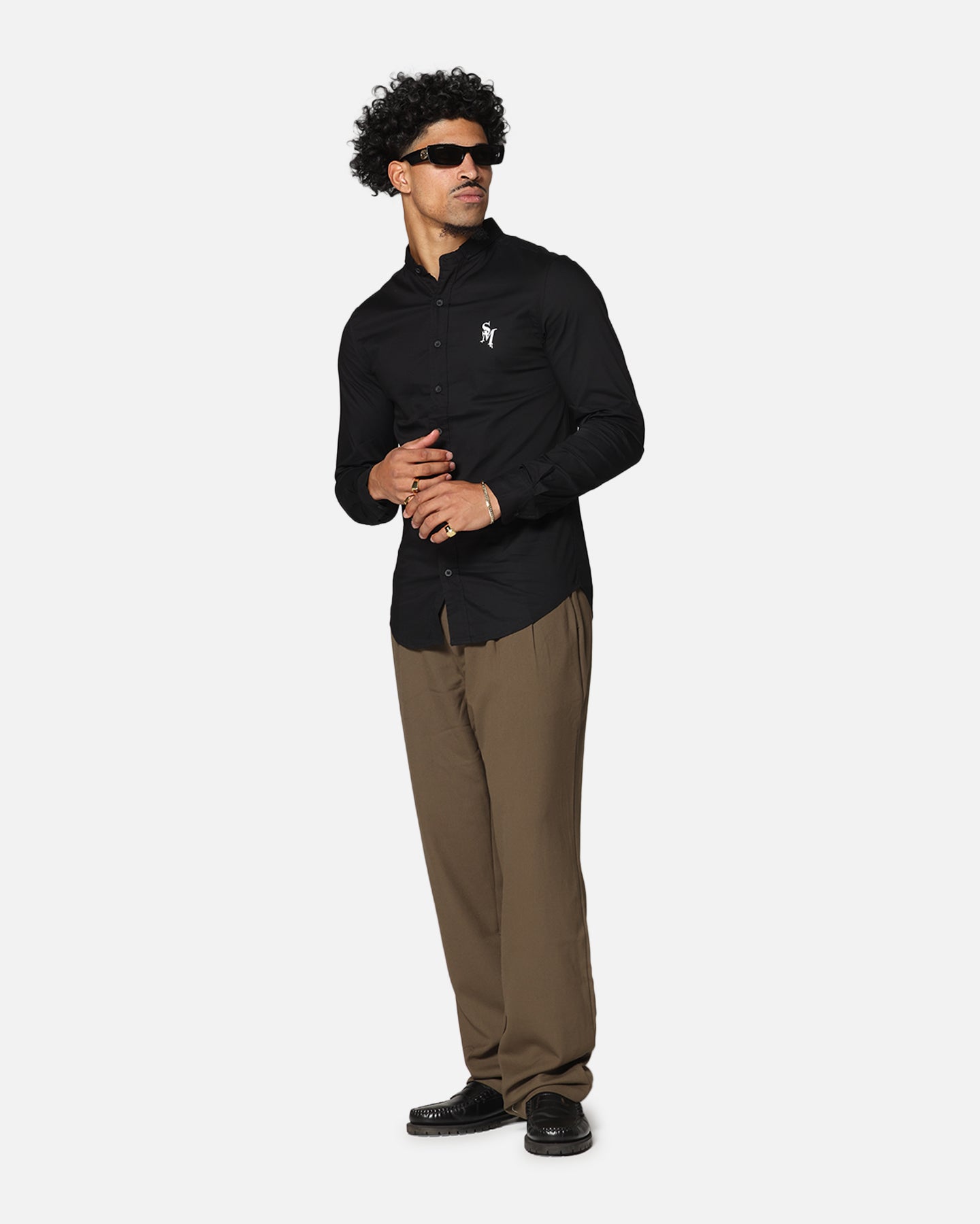 Saint Morta Alpha Horoma Slim Fit Shirt Black、mySite、zt4zffjzw