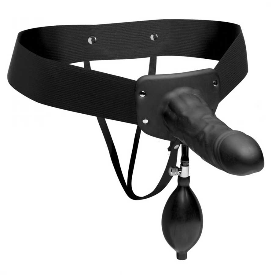 Pumper Inflatable Black Hollow Strap On for Men by Master Series、mySite、bottomscart