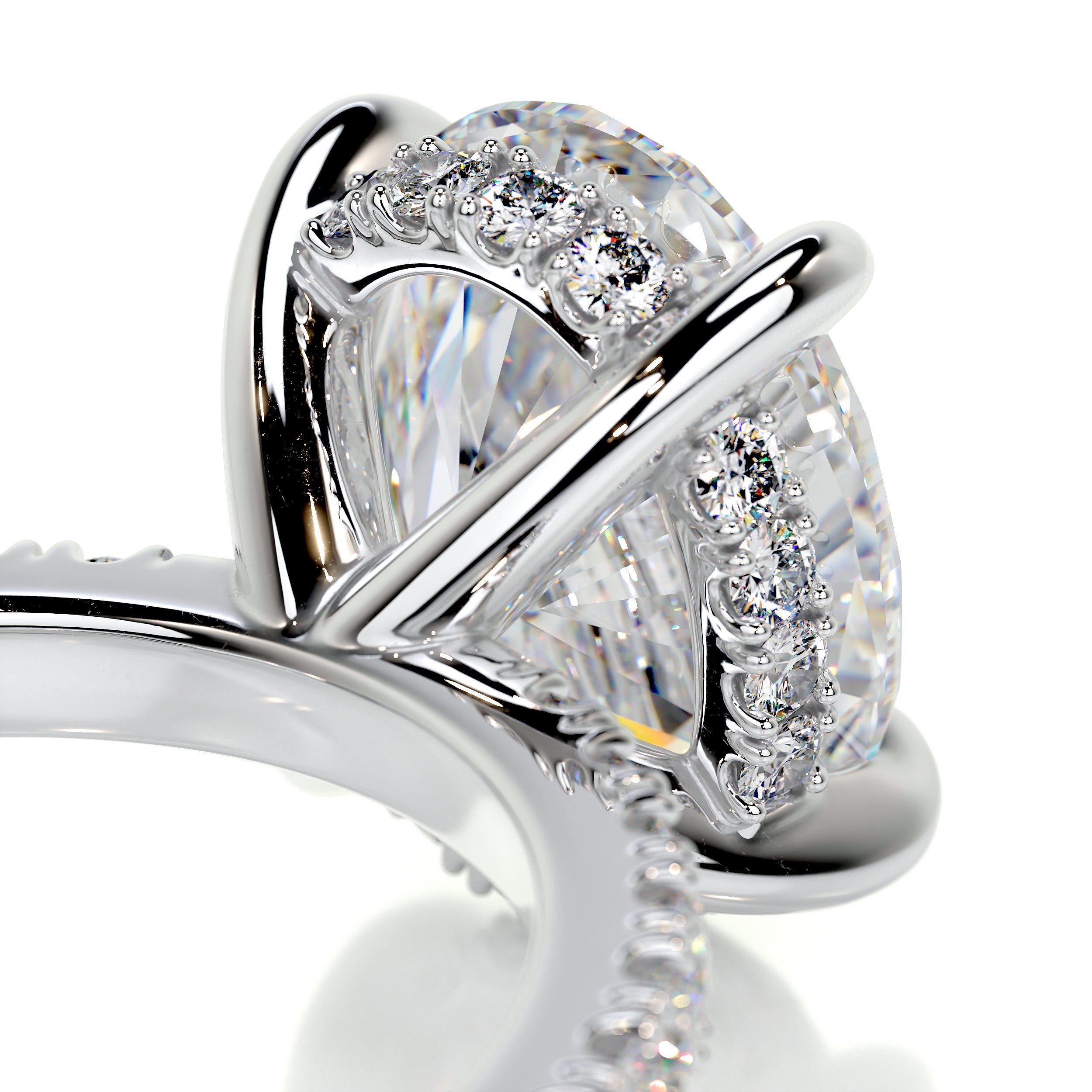 Lucy Moissanite & Diamond Ring -18K White Gold、mySite、hinf8tx79