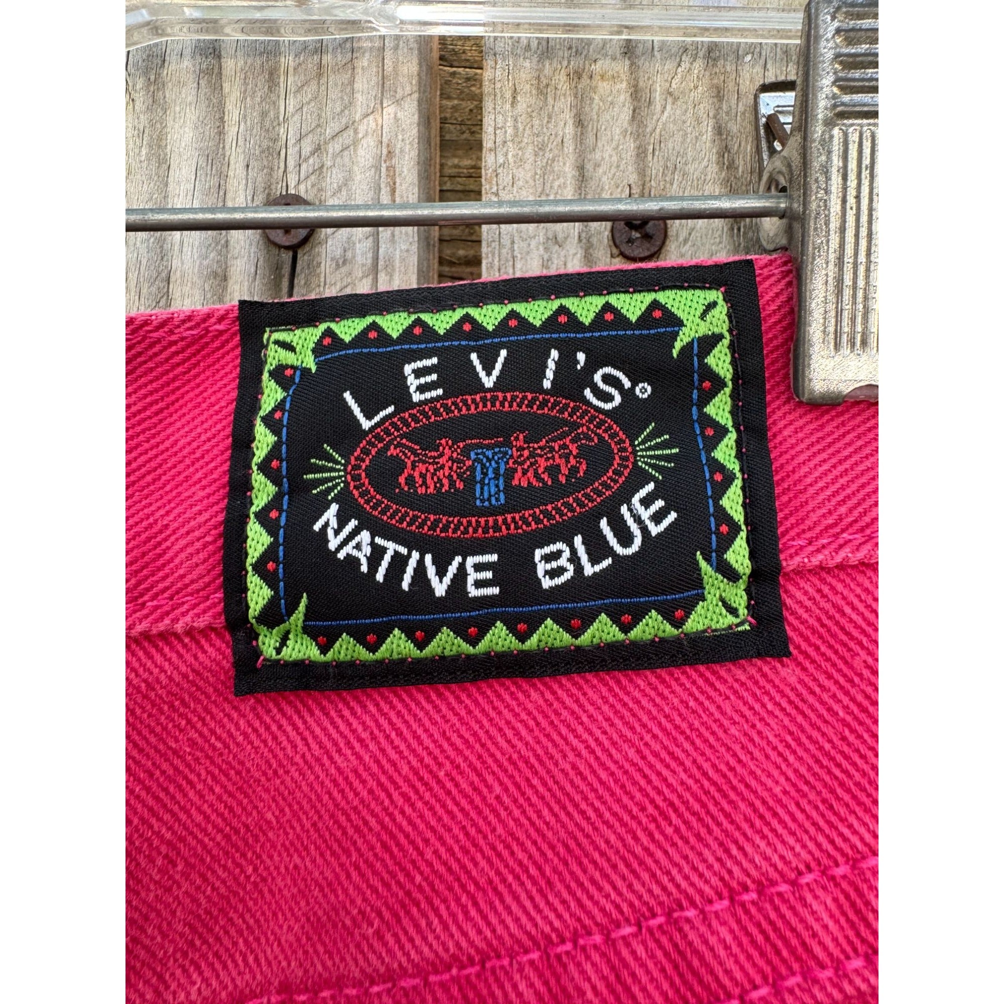 80's Levi's Native Blue Hot Pink Cut Off Raw Hem Denim Jean Shorts 9、mySite、garagedoors4me