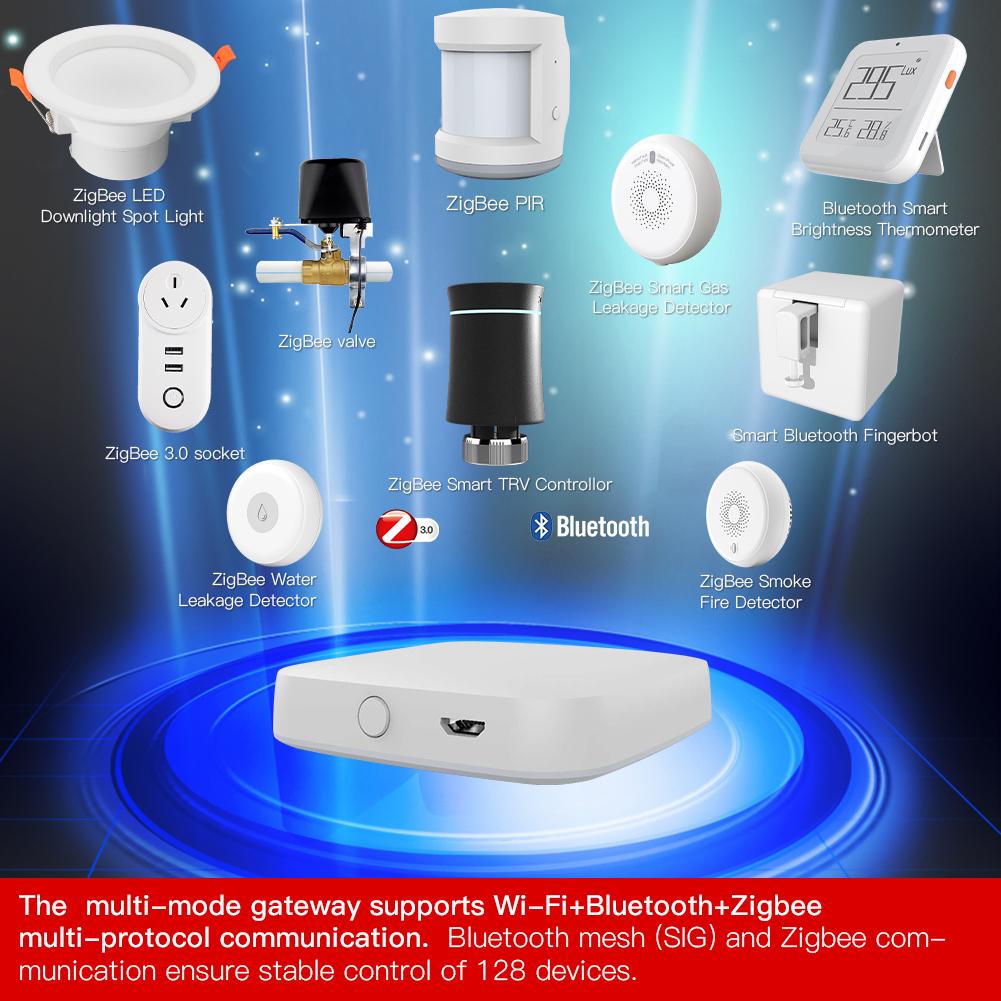 New 2nd Generation Multi-Mode Smart Home Gateway ZigBee WiFi Bluetooth Mesh Hub、mySite、fannypackpong