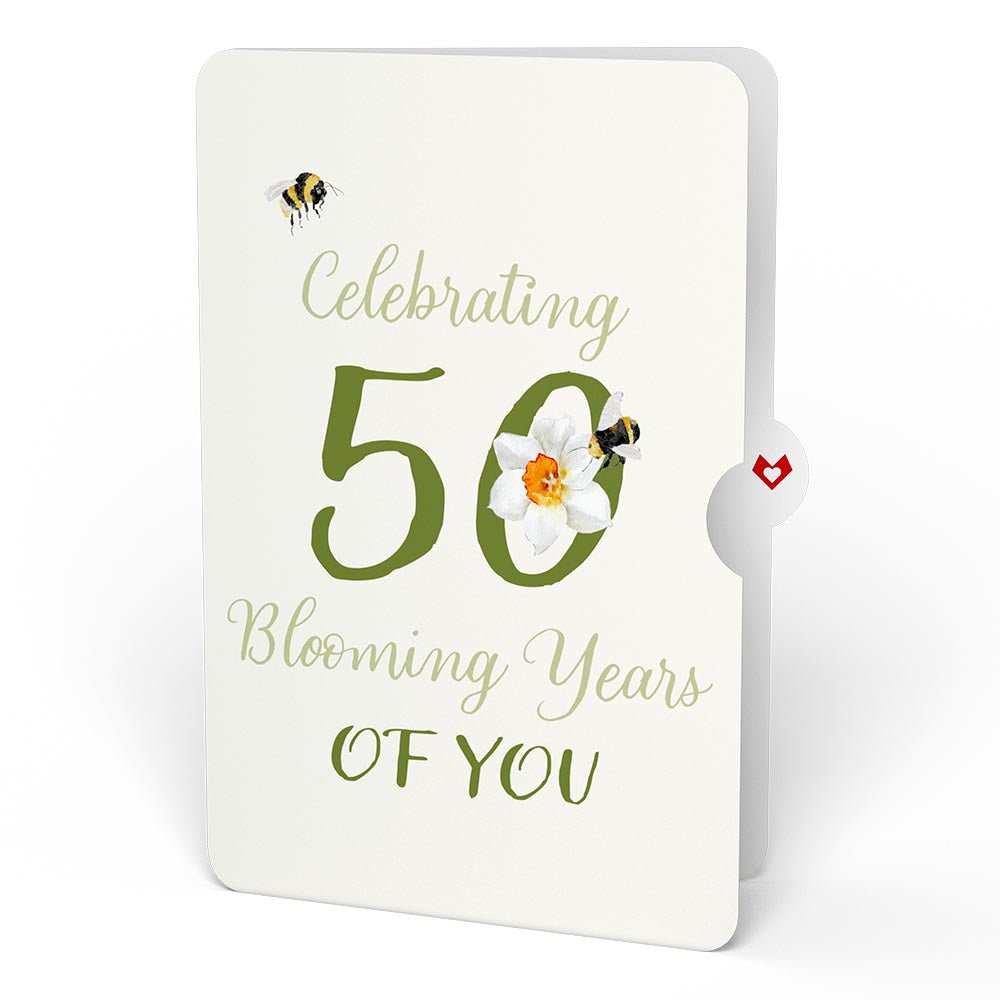 Bloom 50th Birthday Pop-Up Card and Sentiment Set、mySite、solidvoid